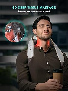 SKG 2025 Neck Massager for Pain Relief Deep Tissue 6D Kneading with Heat Cordless Neck and Shoulder Massage Gifts for Men and Women H5 mini 