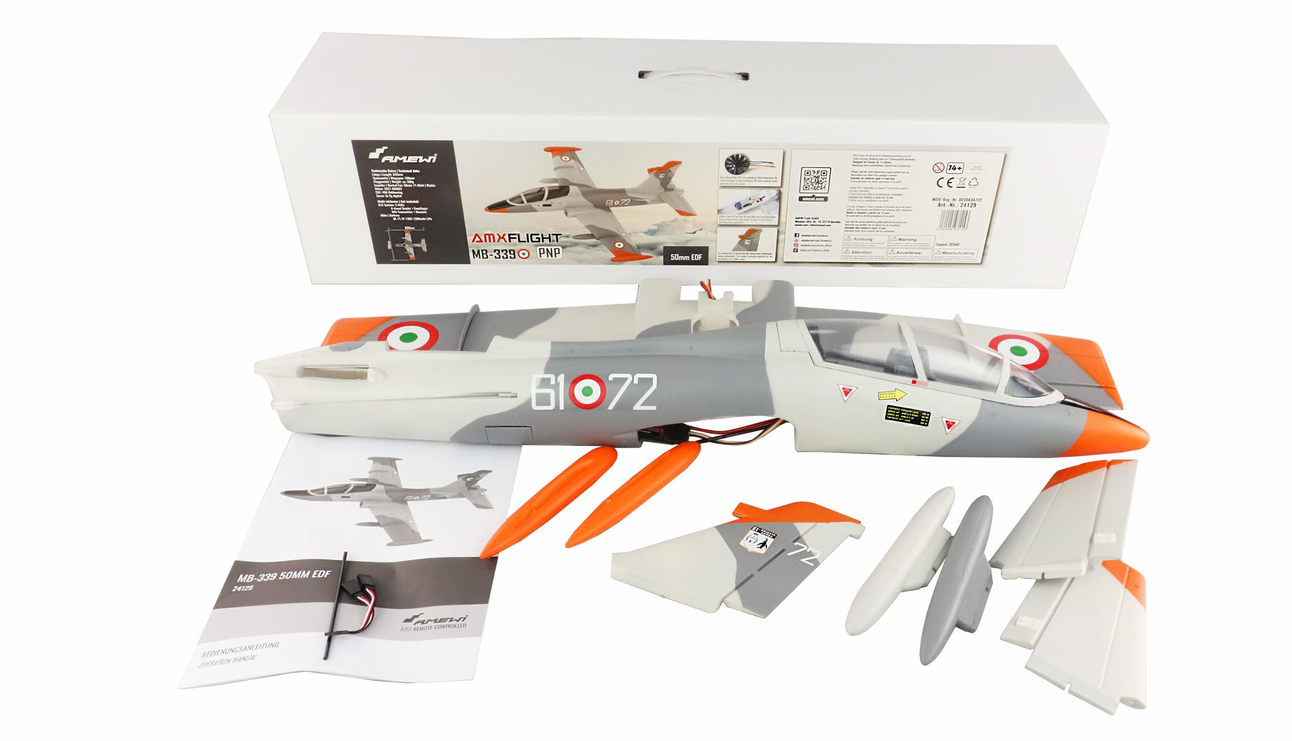 Amewi AMXFlight MB-339 820 mm EDF Jet PNP RC telecomandato