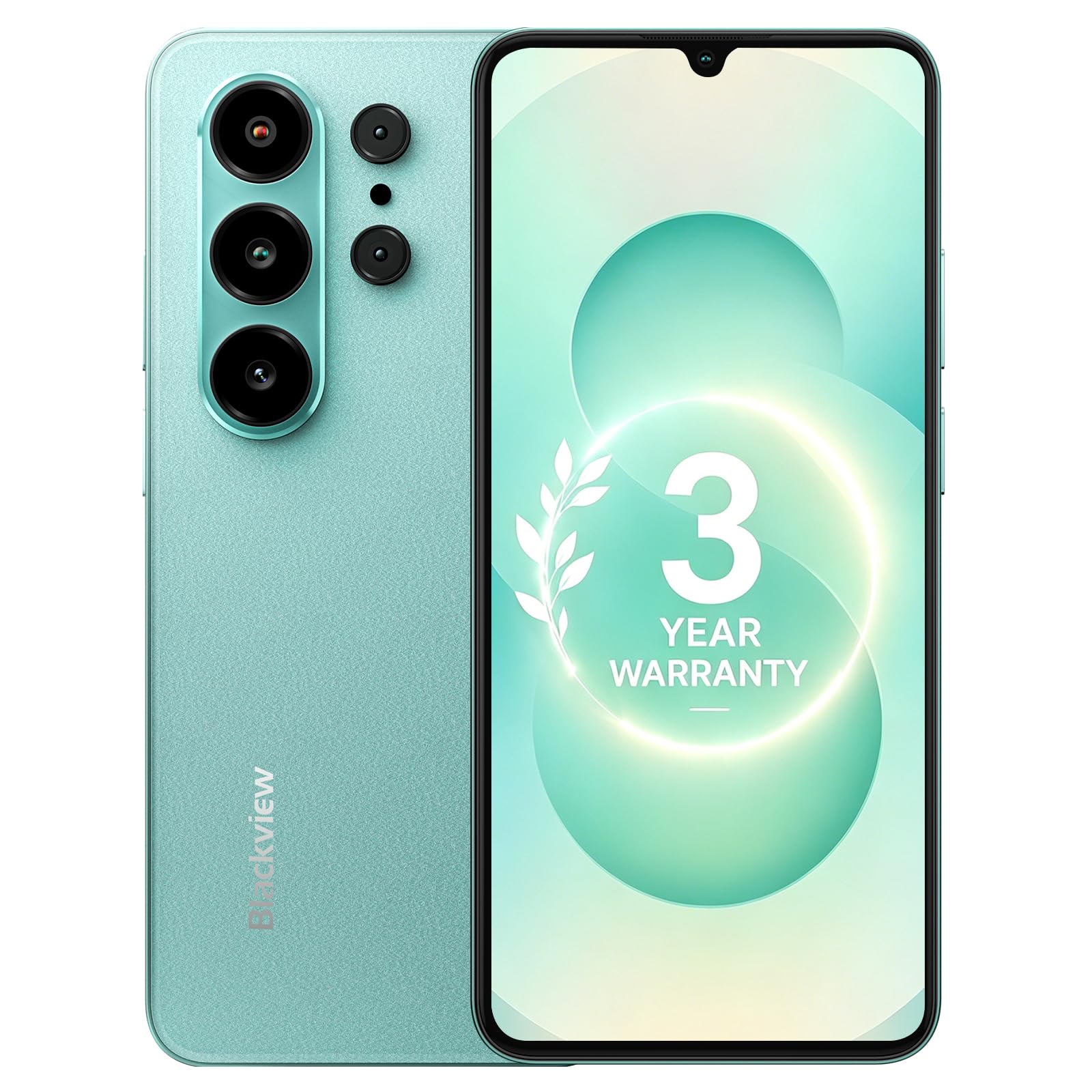 Blackview Wave 10 Unlocked Cell Phone, Smartphones for T-Mobile, Green | Android 16, 6.88inch 120Hz, 32GB + 128GB, 1TB Expandable, 32MP+13MP, Dual SIM, Face ID, GPS, OTG, 3-Year Warranty