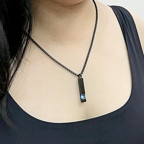 Miniatura 7 de YOUFENG collar con urna para cenizas, cubos de piedras natales, urna para cenizas humanas, collar de urna de cremación, relicario, recuerdo