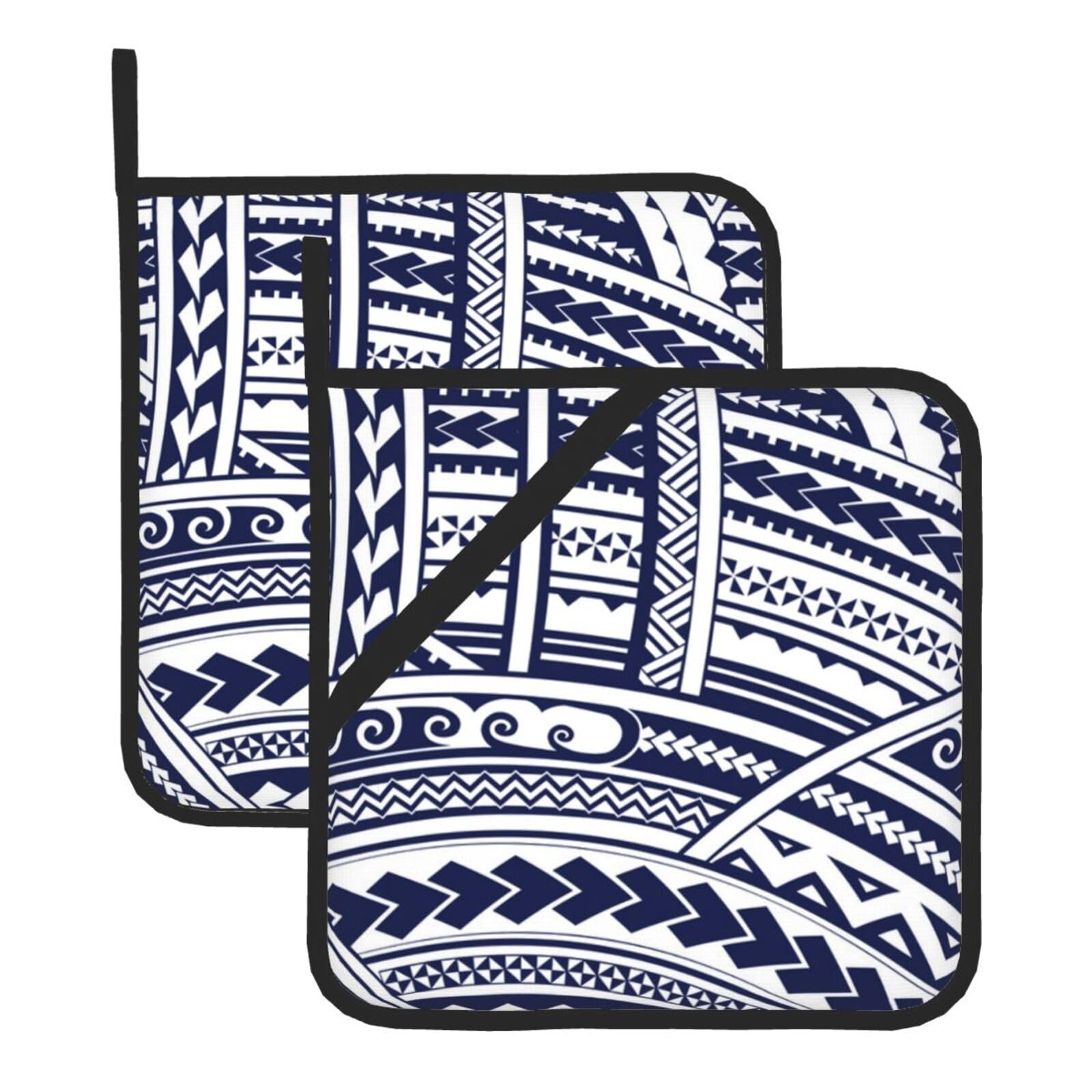 KFRXXZQB 2-Pack Square Pot Holders, Oven Mitts For Baking & Bbq
