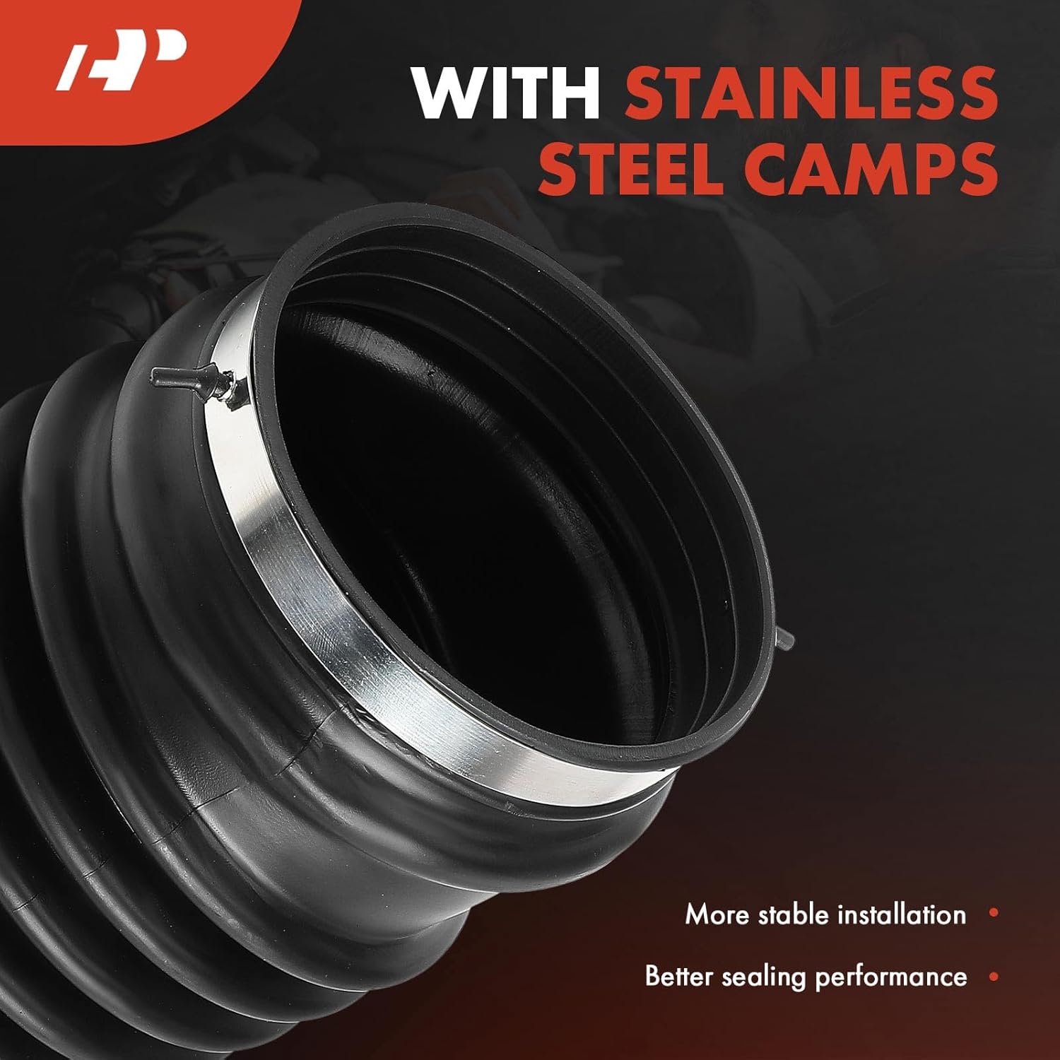 A-Premium Engine Air Clean Intake Tube Hose with Clamps Compatible with Ford F-250/F-350/F-450/F-550 Super Duty, 2006 2007, 6.0L