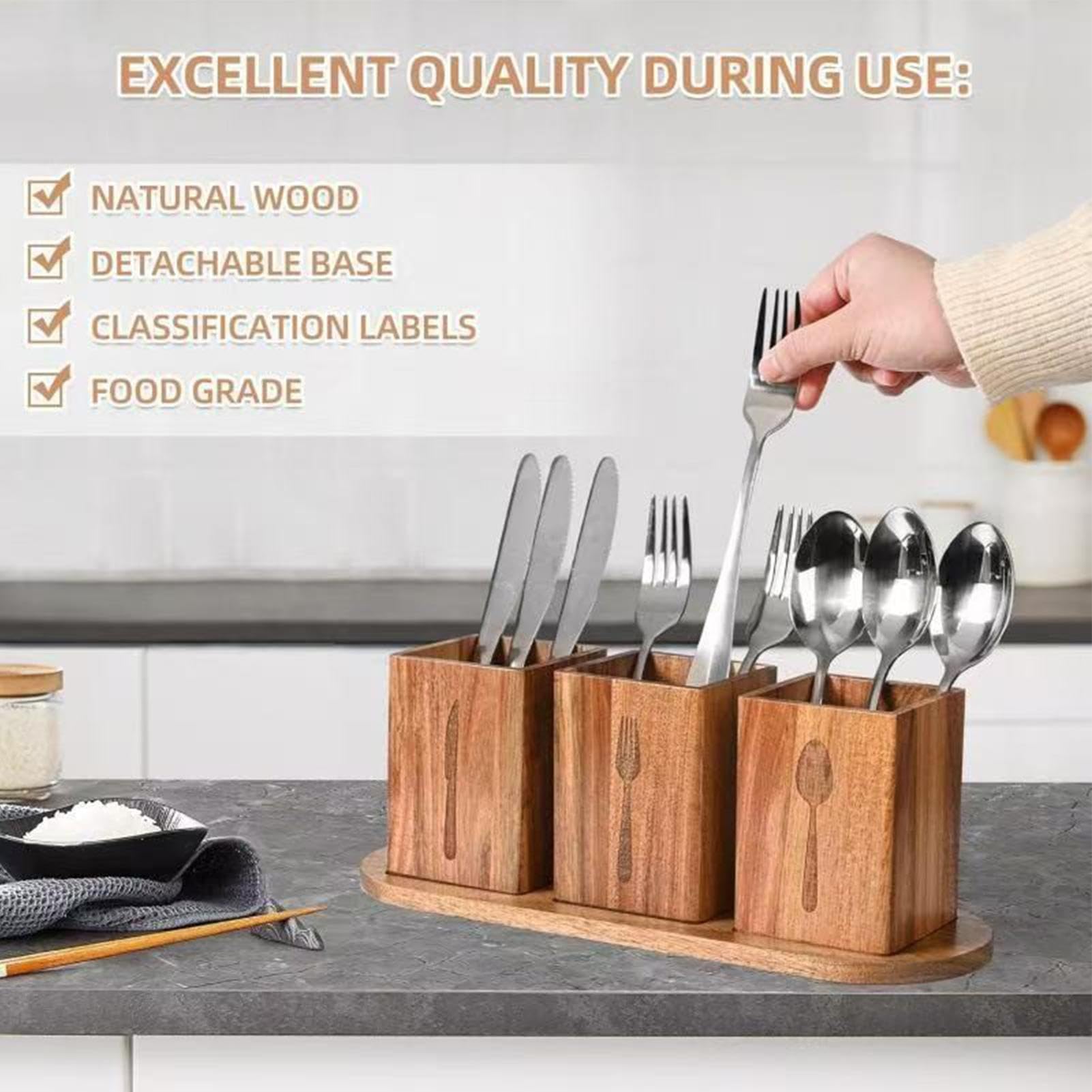 Soporte para utensilios de almacenamiento compartimentado con base