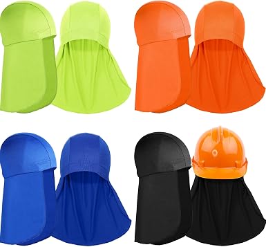 4 Pack Hard Hat Liner with Sun Shade 