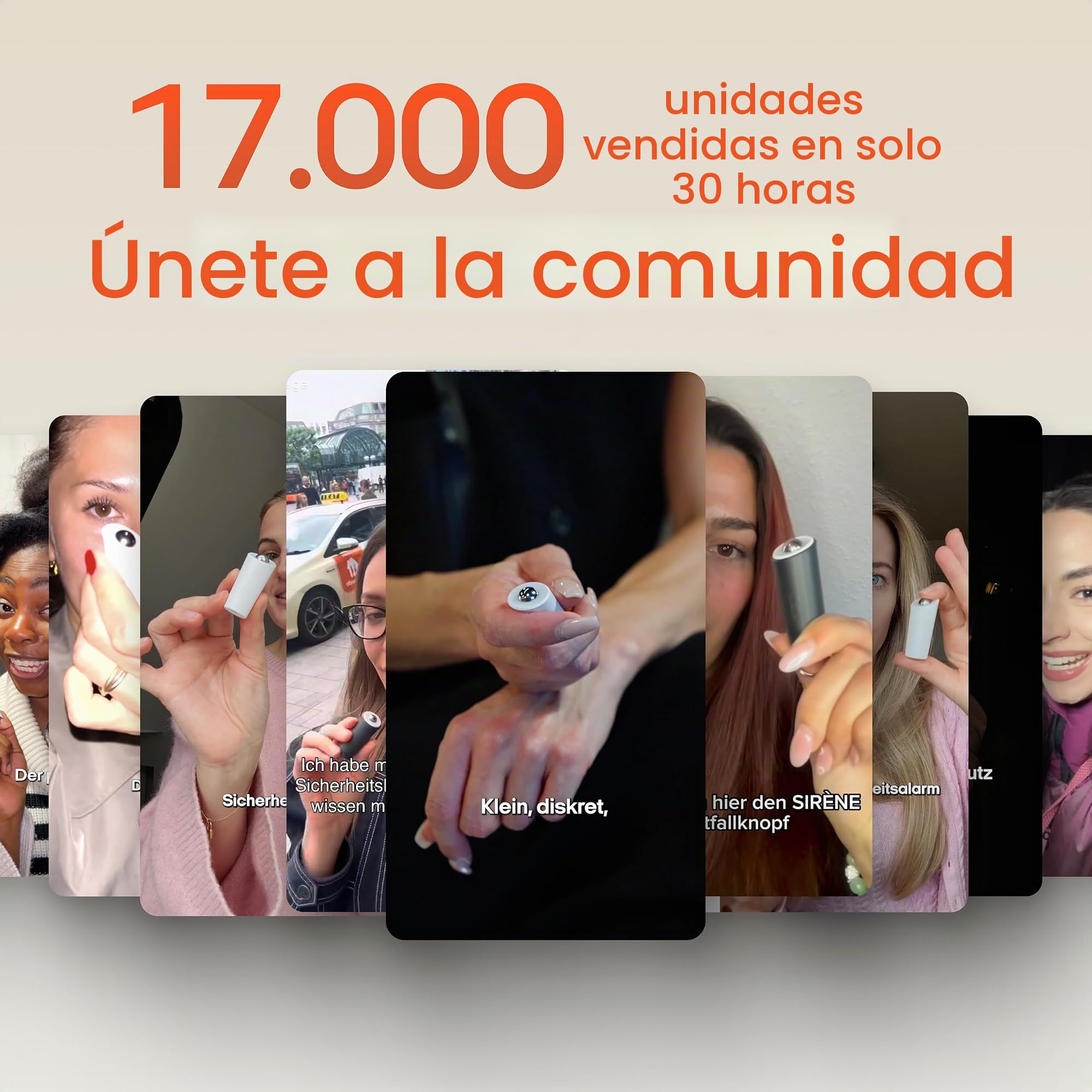 OOONO SIRÈNE – Alarma Inteligente de Bolsillo [con aplicación de ubicación en Vivo] – Alarma Personal para Mujeres, Hombres y niños – alertar a los contactos en Caso de Emergencia pulsando un botón