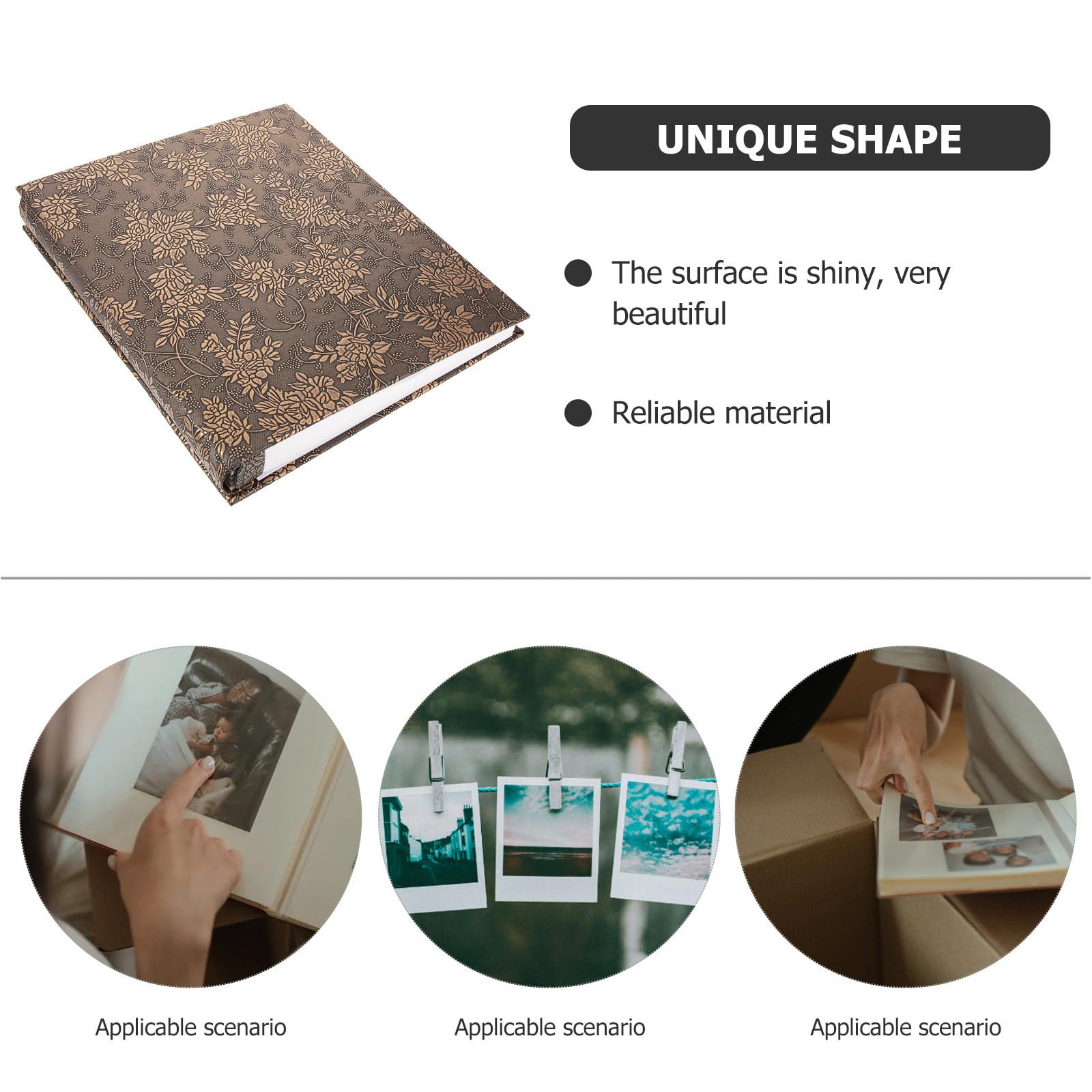 Album Fotografico Creativo, Photo Book Fai da Te, Album di Famiglia in Pelle e Plastica, per Conservare Foto e Ricordi, Viaggio e Laurea