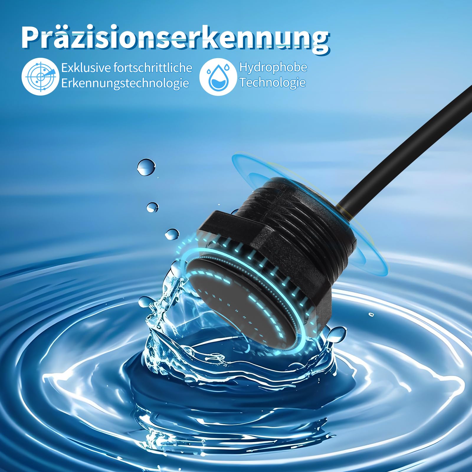 briidea Bluetooth Füllstandsanzeige Wassertank für Wohnmobil mit App & LED-Anzeige, Präzise Messung, Auto-Sense-Funktion, Sicherstellung der Wasserversorgung für Wohnmobile, Boote, Wohnwagen, HRWL