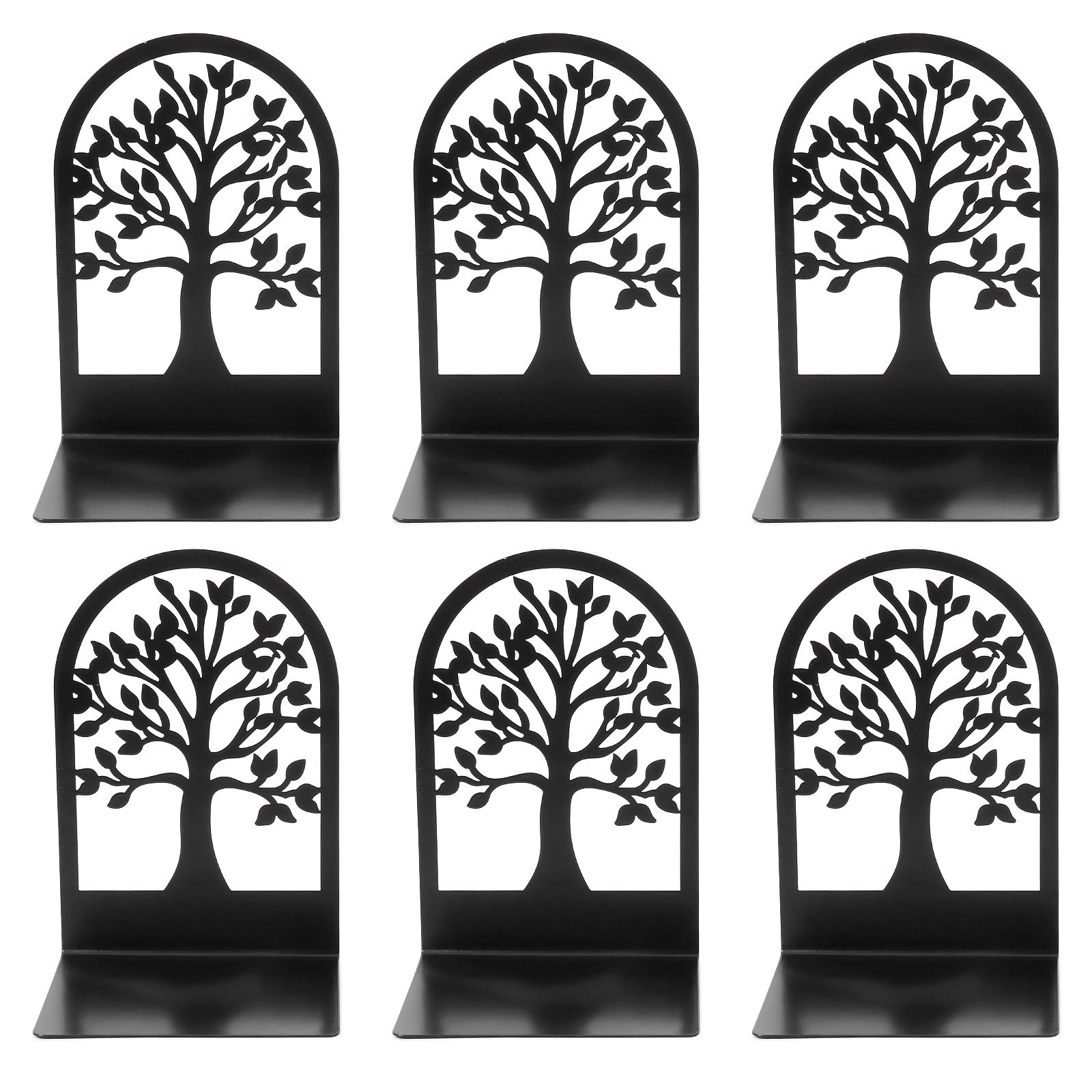 Buy Decorative Bookends, Tree of Life Book Ends, Metal Bookends, Black