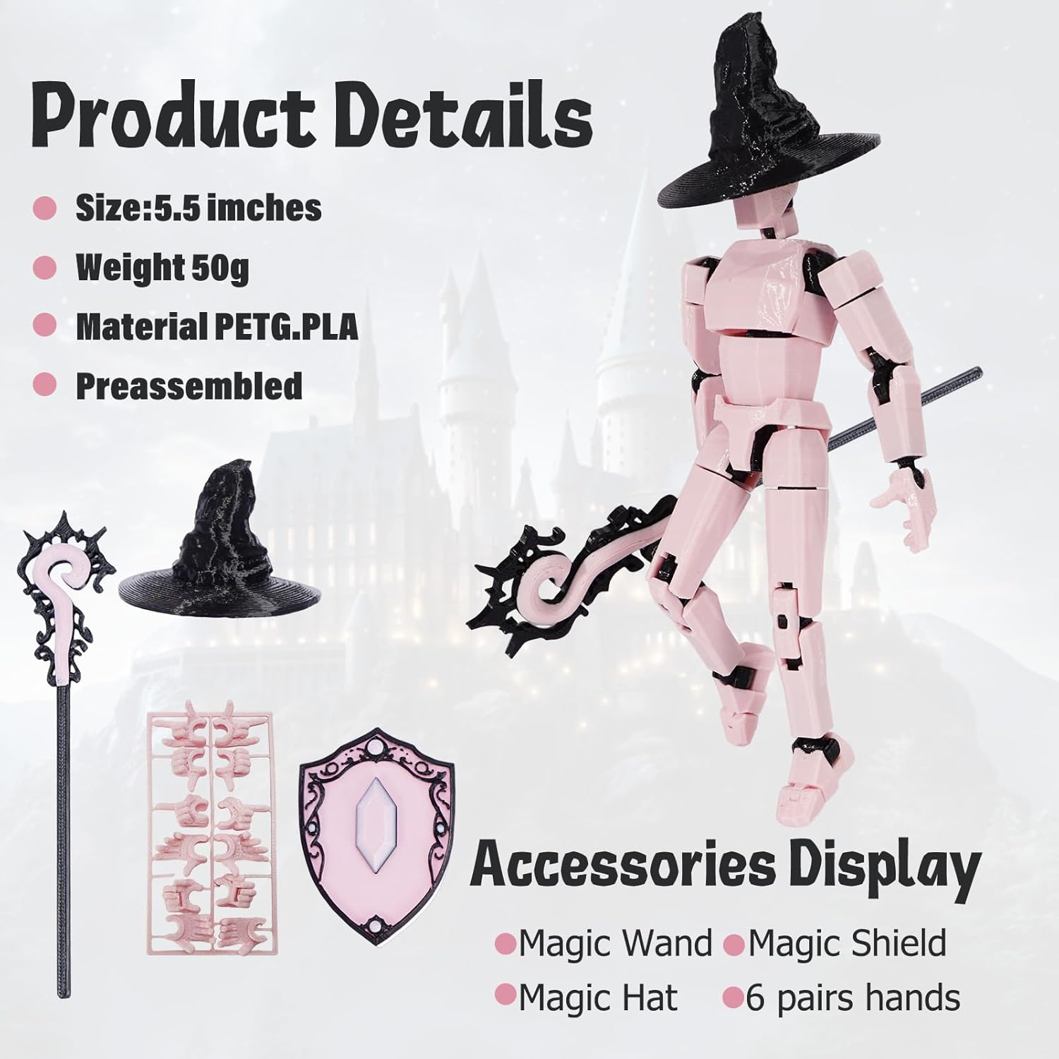 T13 Action Figure Set Assembled-3D Printed Multi-Jointed Movable Dummy 13，Titan 13 Action Figure, Birthday Gifts for Boys, Girls Desktop Decorations