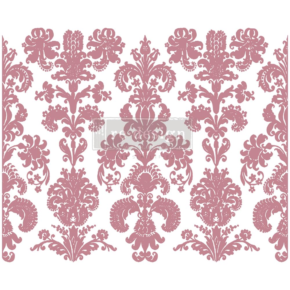 Prima Marketing Re-Design Decor Clear Cling Stamps 12"X12"-Stamped Damask