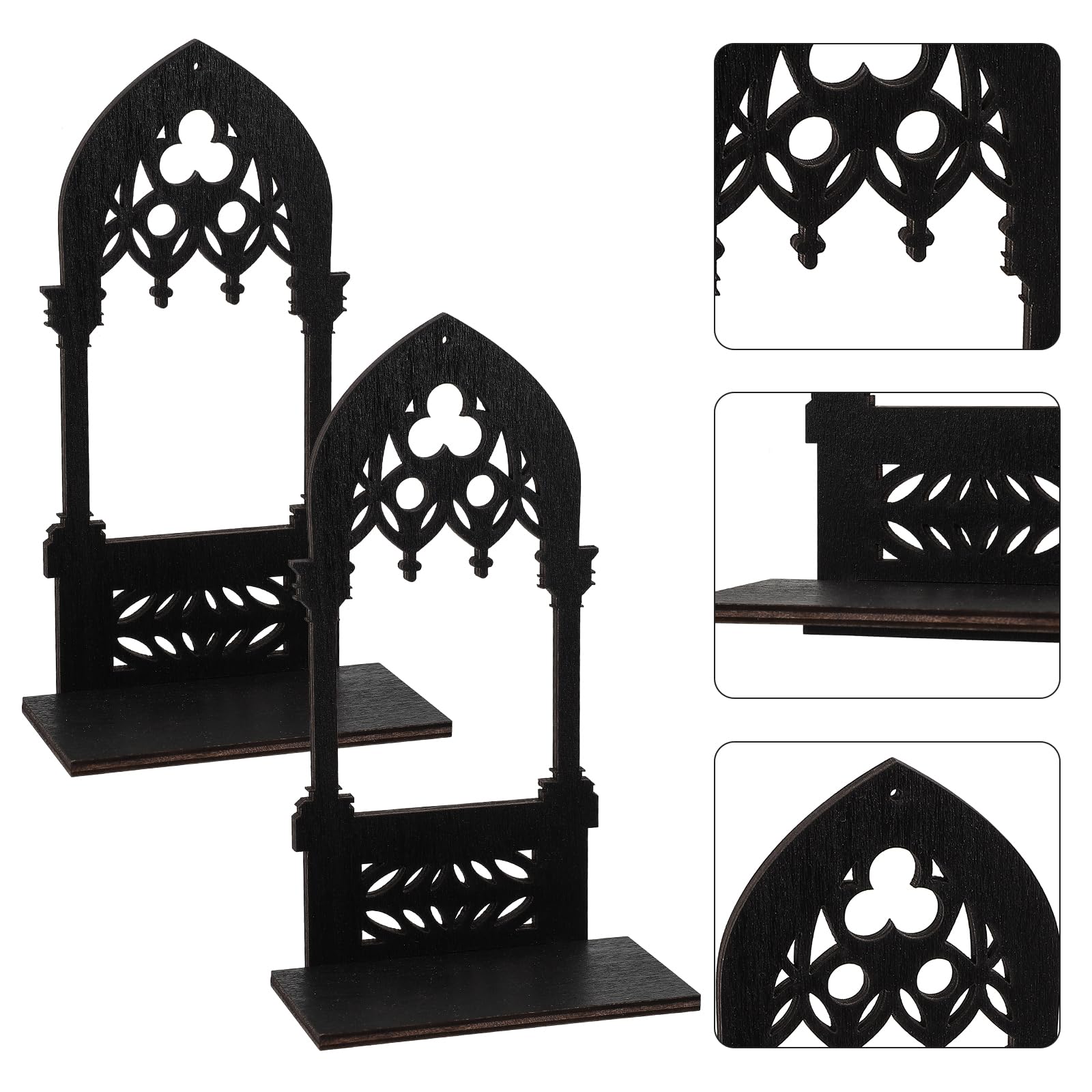 Luxshiny Gothic Candle Holder 8 Inch Decorative Arch Style Candle Stand for Dining Table Bedroom Homeware Centerpiece Christmas Decoration - Image 3