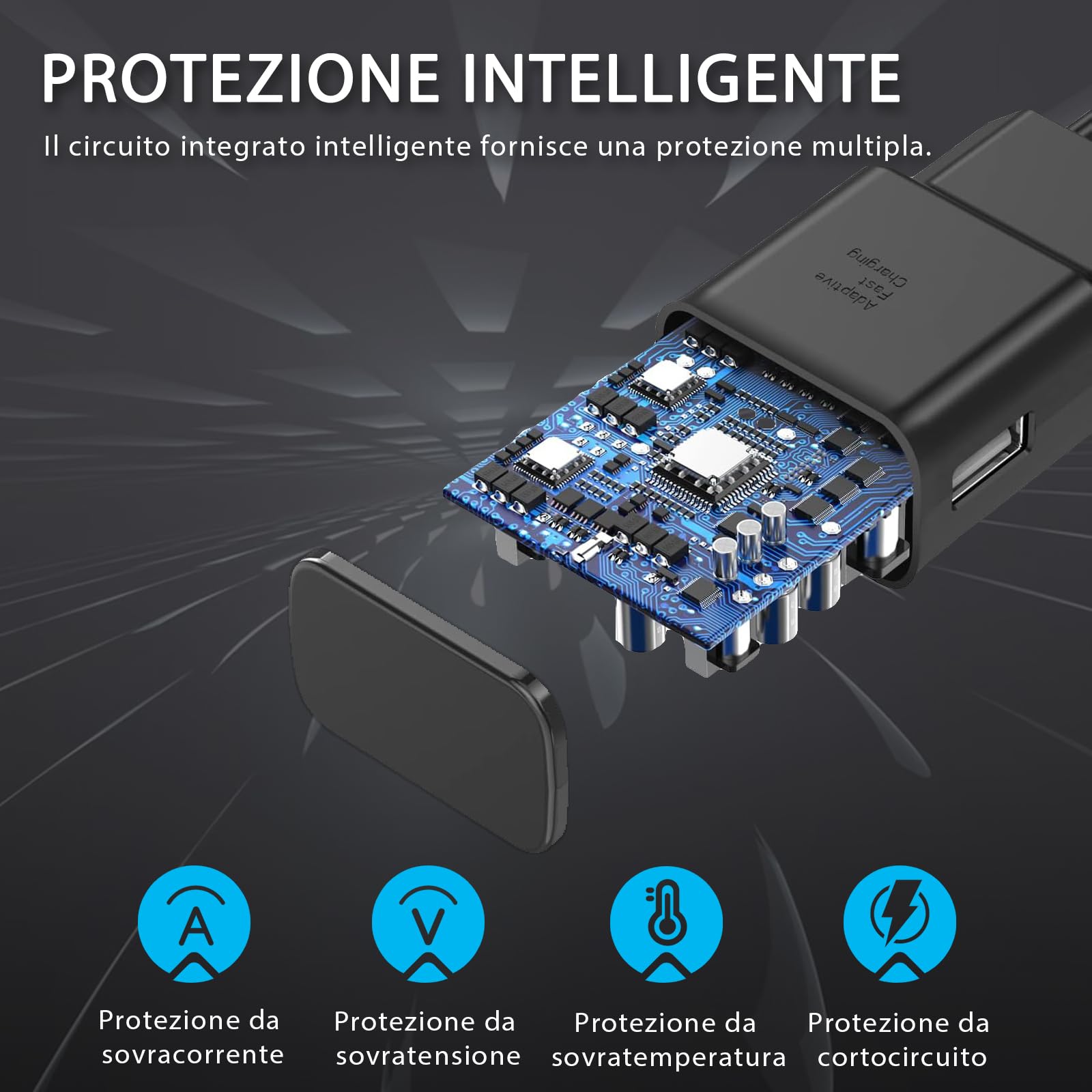 Caricatore USB C 15W Caricabatterie a Ricarica Veloce con 1.2M Cavo Tipo C Rapido Caricatore Alimentatore Spina Adattatore per Galaxy S23 S22 S21 S20 S10 S9 A53 A52 A51 A50 A34 A32 A13 M53 Note 10/9/8