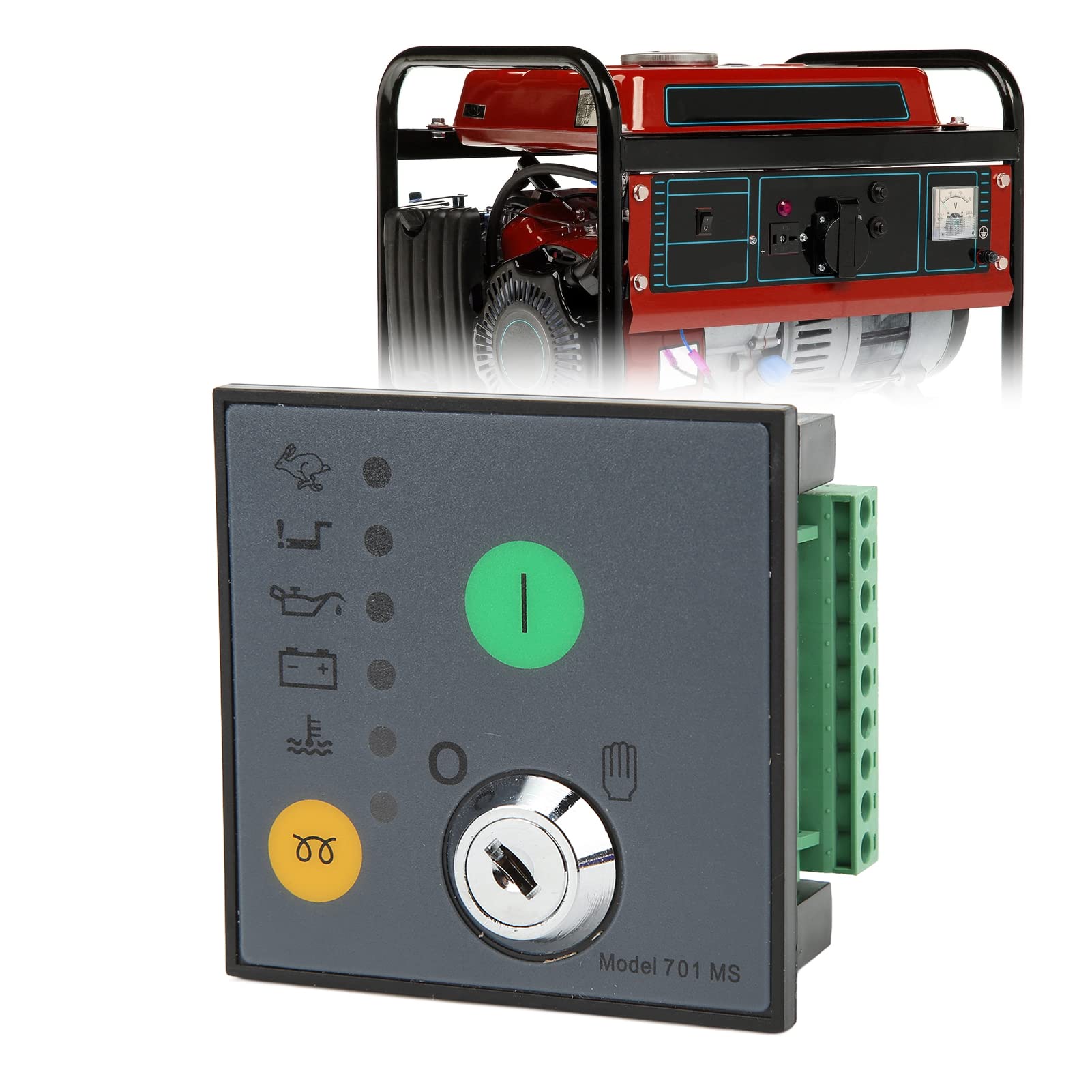 Module Contrôleur Générateur Diesel 701K-MS - Démarrage Manuel, Arrêt Automatique - Avec Support Et Clés - Protection Multi-fonctions