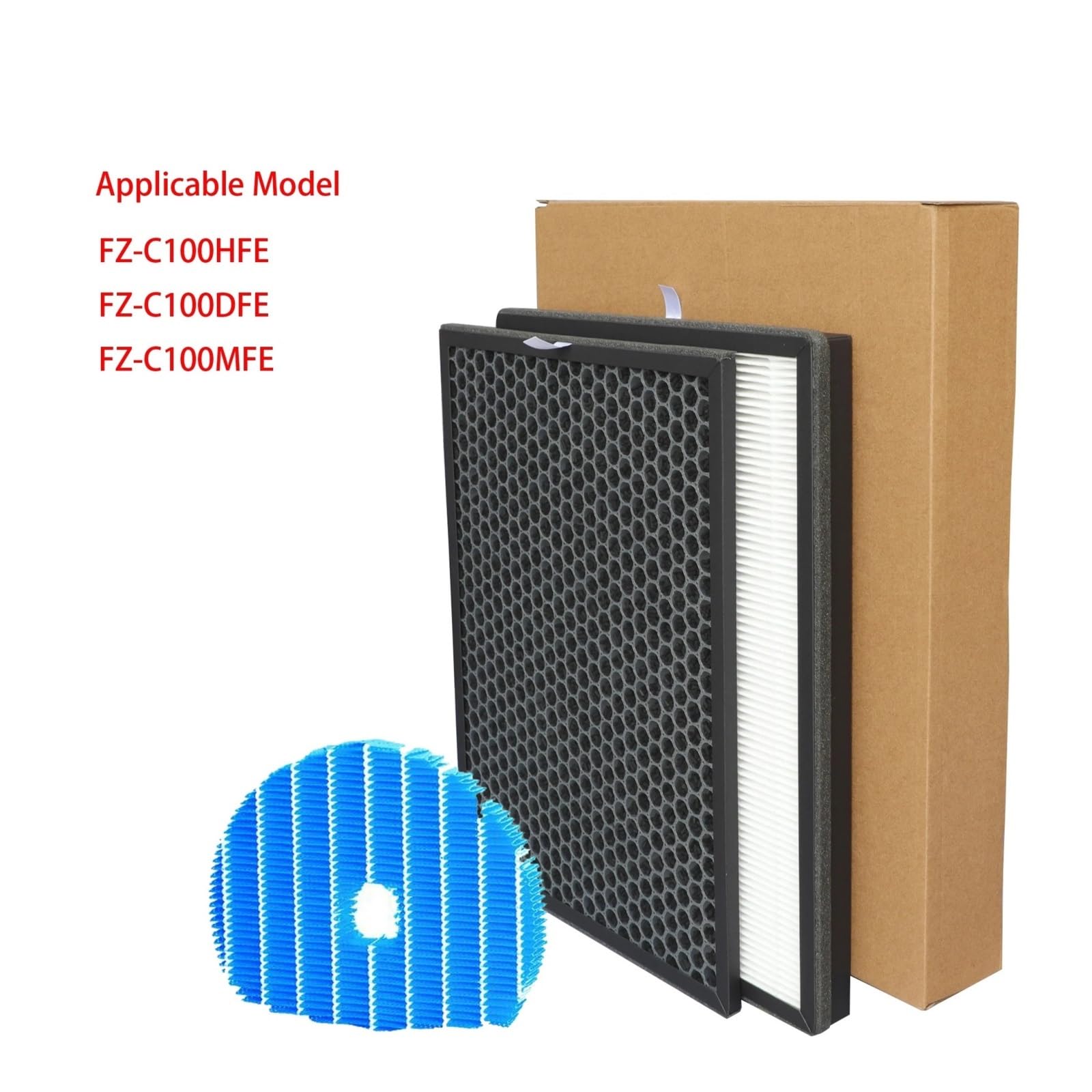 Wymienny Filtr Oczyszczacza Powietrza, Kompatybilny Z Sharp, KC-850E KC-A850TA KC-C100E Filtr Powietrza FZ-C100HFE Filtr Węglowy FZ-C100DFE Filtr Nawilżacza FZ-C100MFE