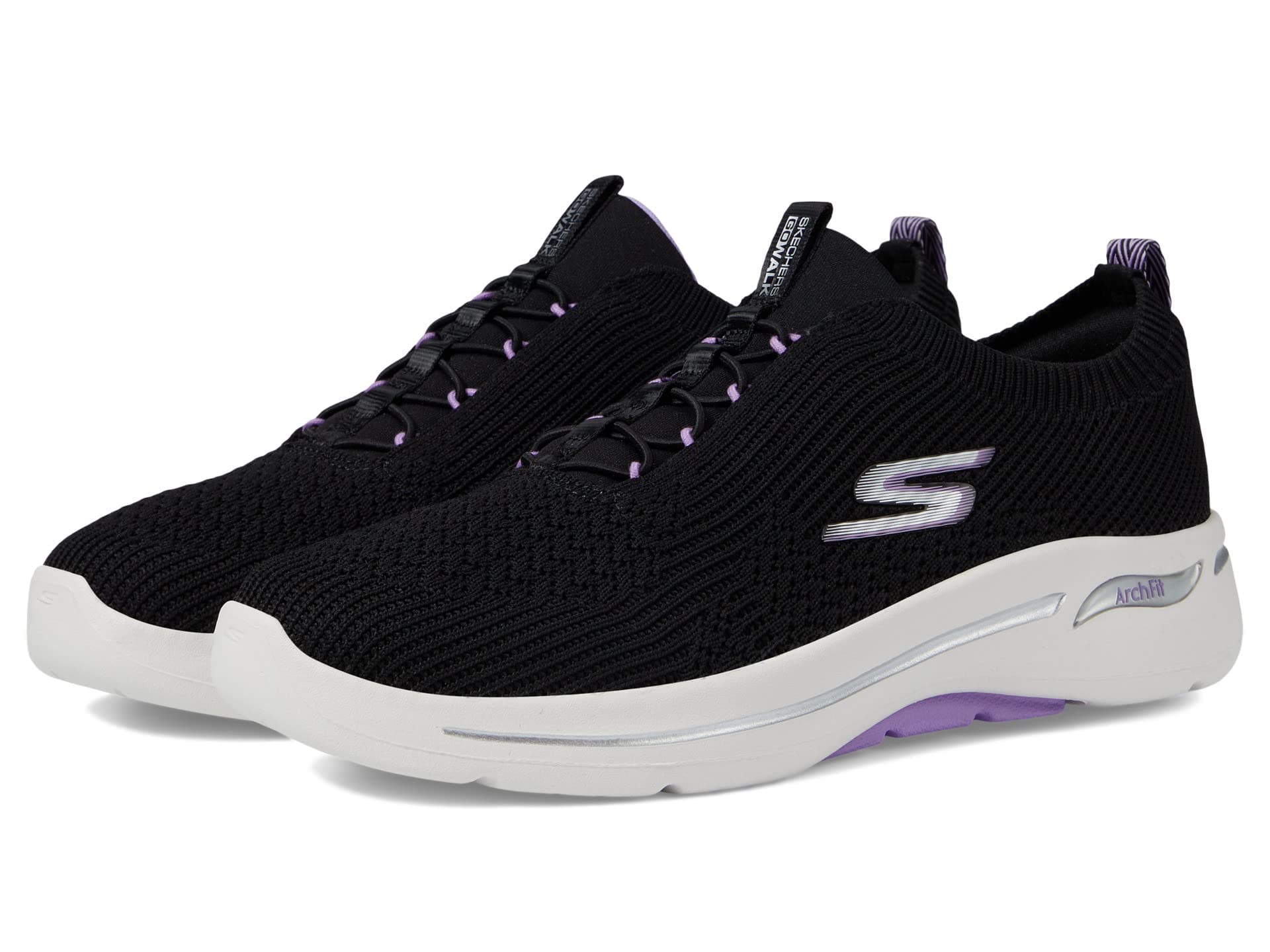 Skechers Womens GO Walk Arch FIT - Crystal WA BKLV Sneaker - 2 UK (124882) Black/Lavender (B0BRJ78MZT) Amazon Price History, Amazon Price Tracker