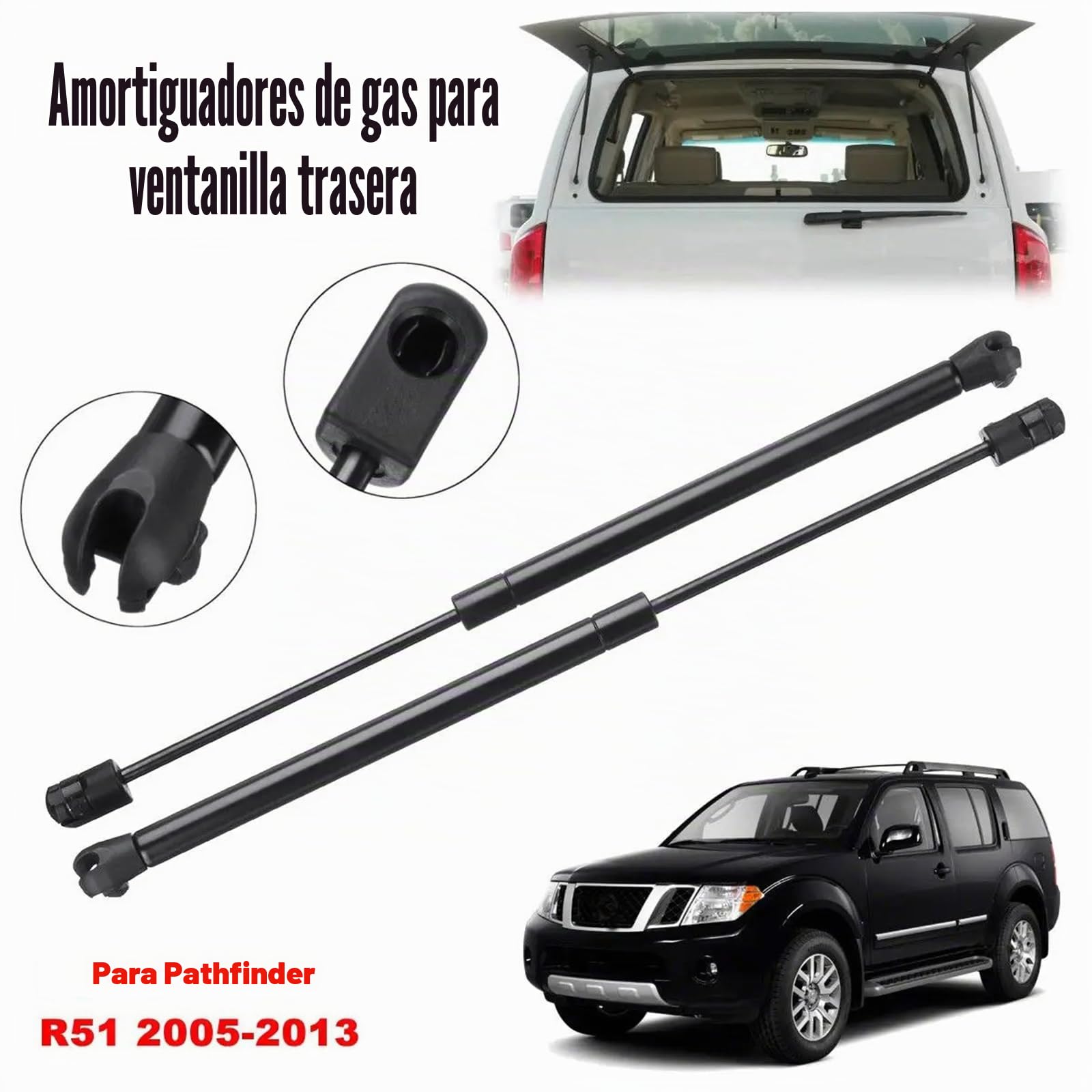 Faderr 1 par de amortiguadores de gas para ventana trasera de Nissan Pathfinder