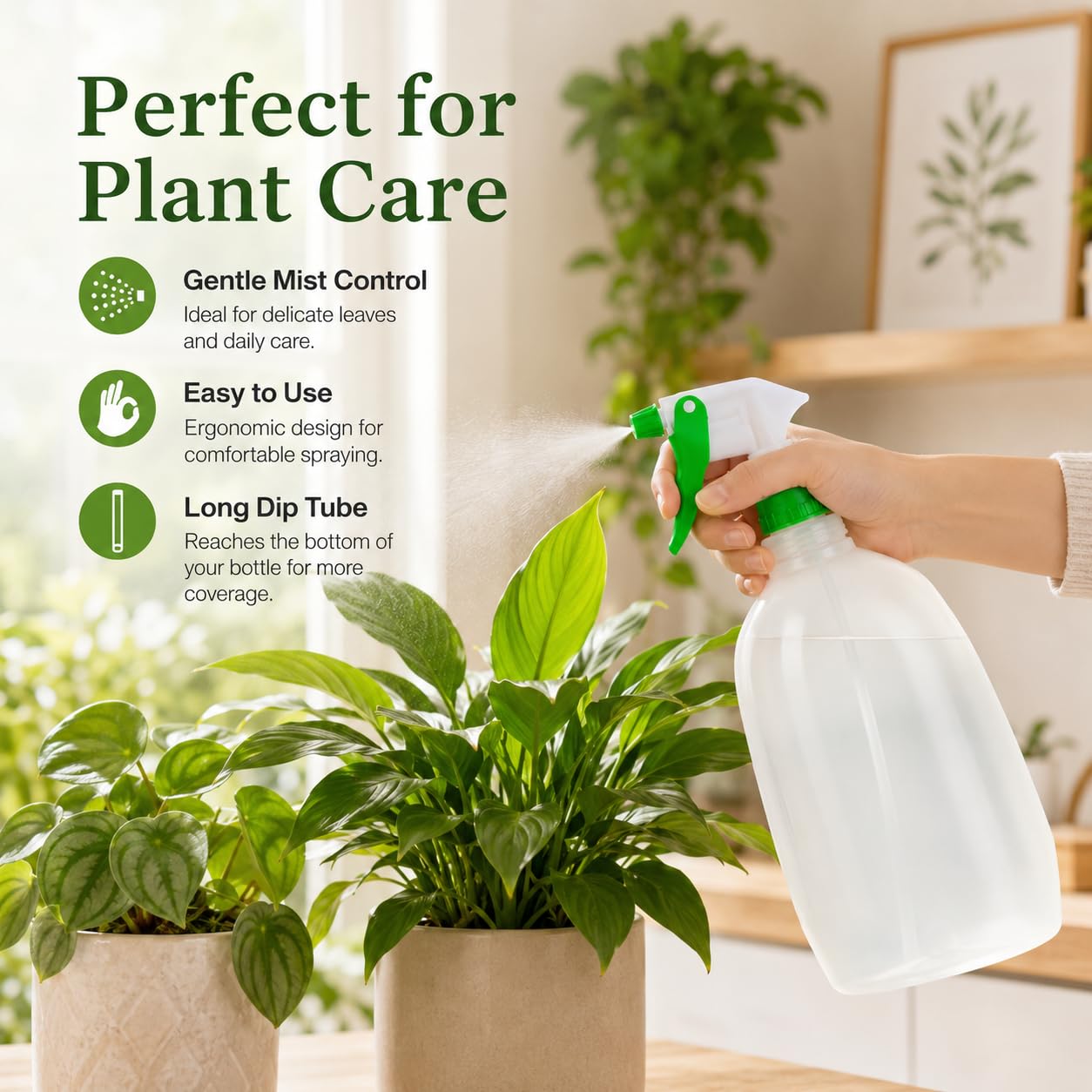 Sprühdüsen für Flaschen, 3 Farben, 28/400 Sprühflasche, Ersatz mit Röhren und Filtersieben für Reinigung, Salon, Garten, Nachfüllpackungen, 60 Stück