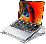 MOKURU Laptop Stand for Desk, Aluminum Laptop Riser, Ergonomic Computer Stand for Laptop, Laptop Cooling Stand Compatible with for MacBook Pro/Air, Dell, HP, Lenovo, 10-17.3''