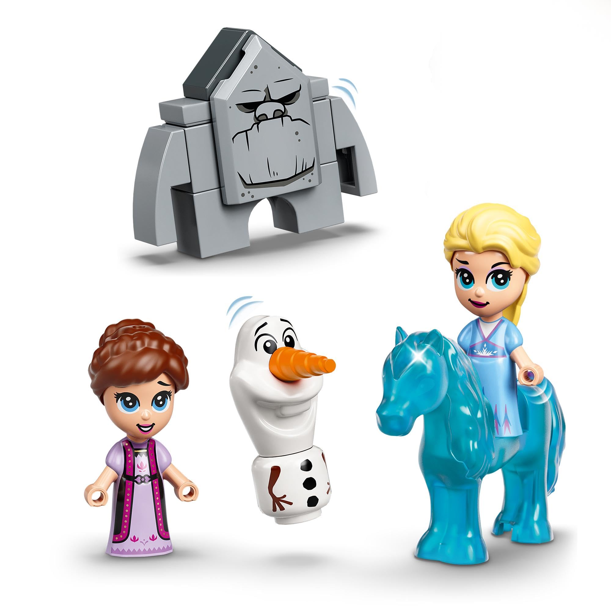 LEGO Disney Elsa e le Avventure Fiabesche del Nokk, Libro Apribile e Portatile, Mini Bamboline e Cavallo Giocattolo, Giochi Creativi per Bambini 43189