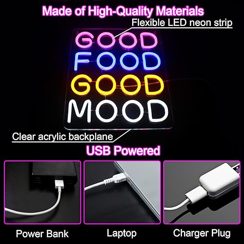 Miniatura 2 de Horseneon Life is Beautiful - Letreros de neón para decoración de pared de dormitorio letra LED de neón para decoración de habitación luz LED