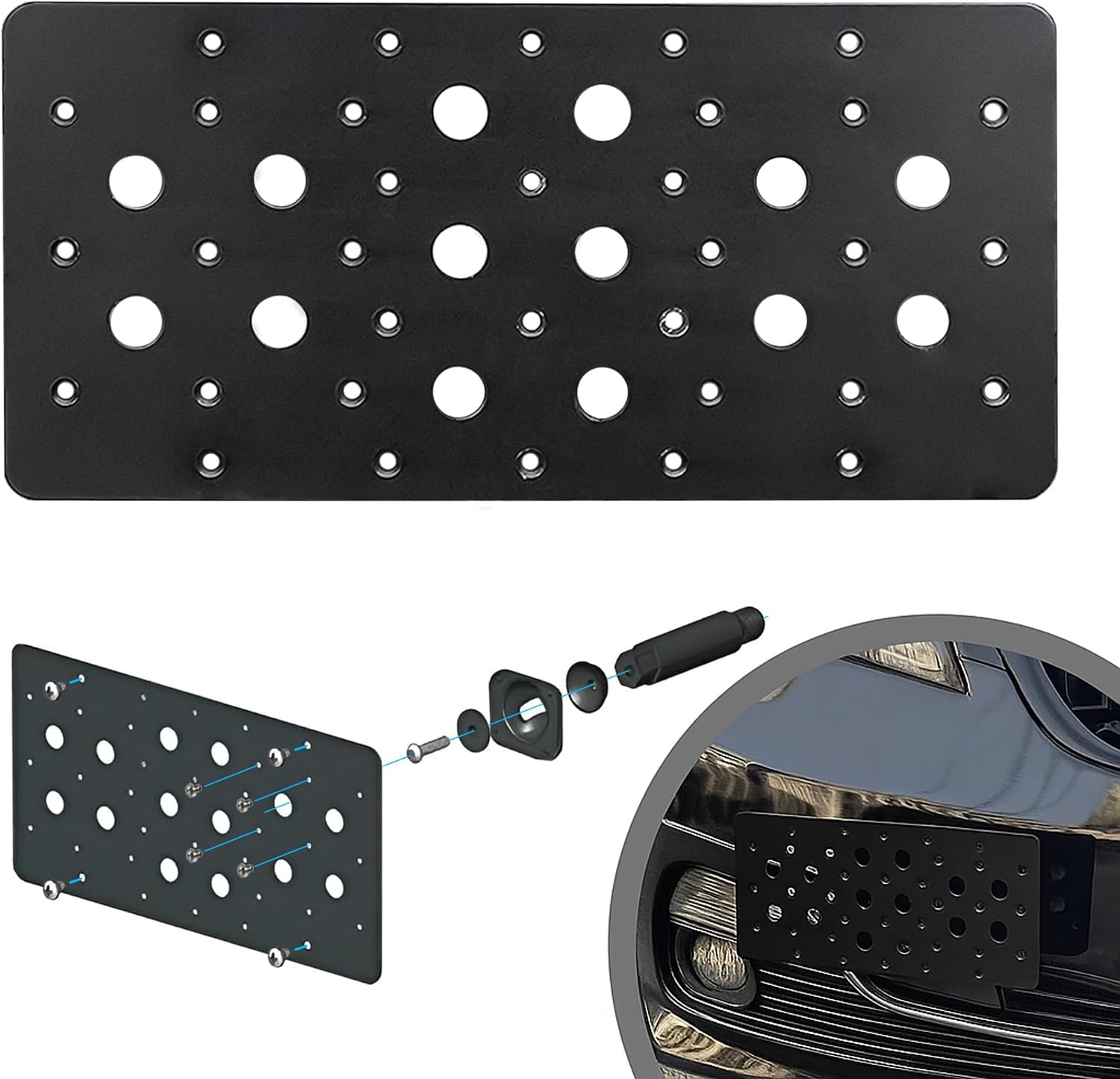 Amazon.com: Trunknets Inc Bumper Tow Hook License Plate Mount