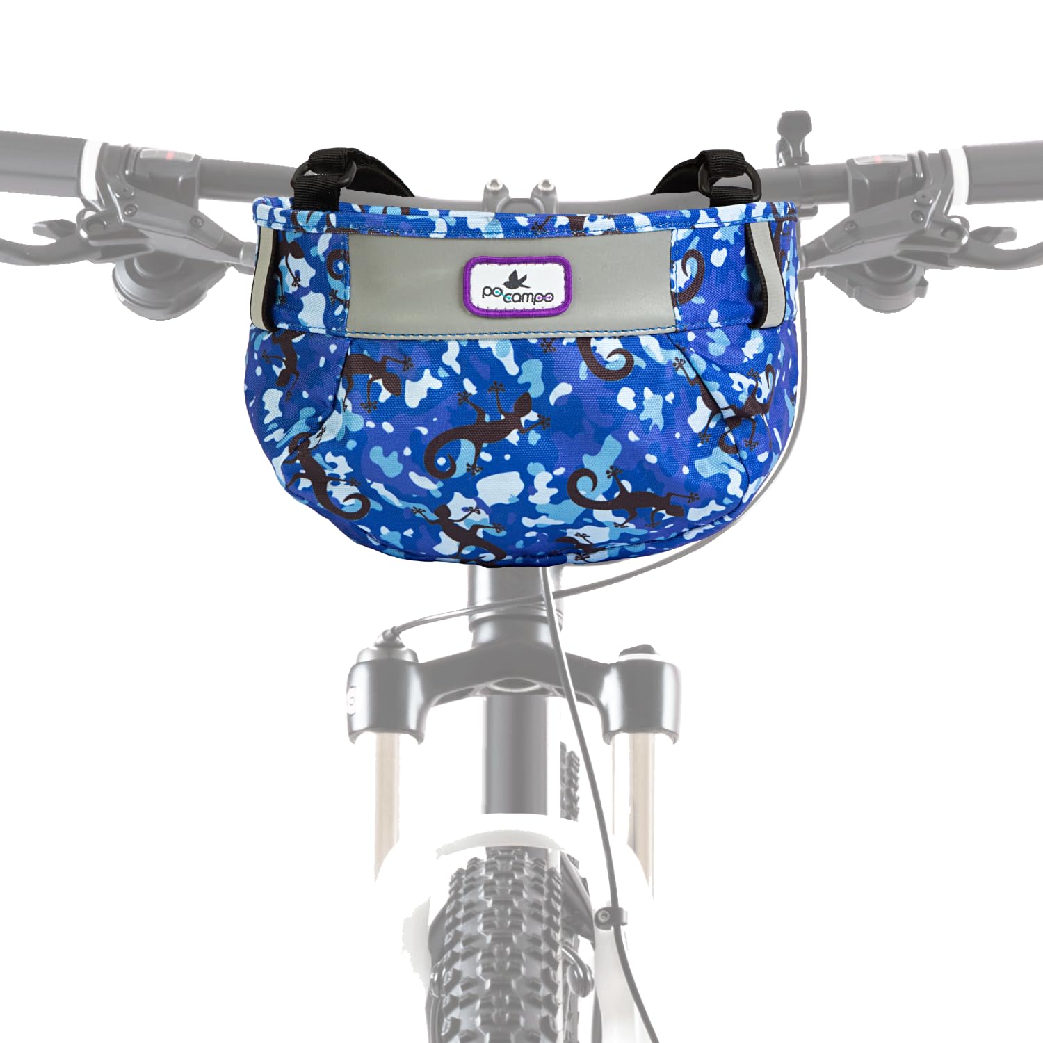 Po Campo Kids Bicycle Basket – Whoosh Bike Basket – Front Frame Handlebar Bag – Waterproof Fabric Bike Basket for Boys, Girls, Toddlers Bike or Scooter