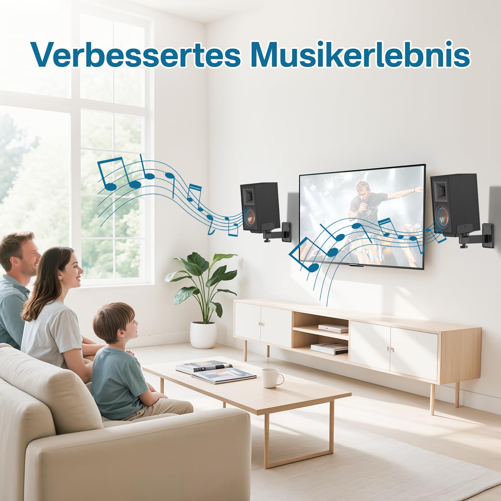 Coppia di supporti da parete regolabili per altoparlanti Klipsch R‑40PM R50M RP‑500M II RP‑600M II RP‑600M II