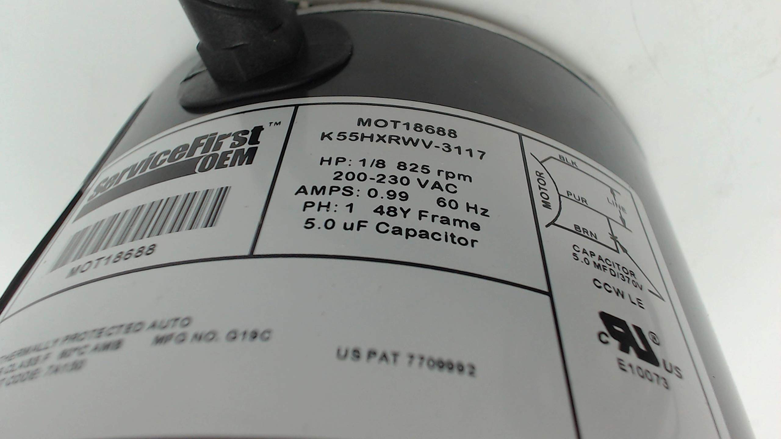Amazon.com: Trane OEM Condenser Fan Motor MOT18688 Replace 