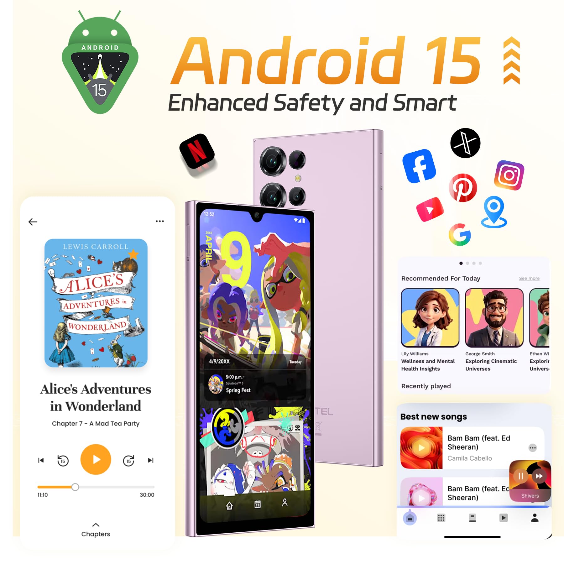 C61 Smartphone 2026, 16GB+128GB/1TB Telefono,6.88" HD+ Cellulare | Smartphone Android 15, 5150mAh Telefono Cellulare, 13MP Smartphone Gaming Octa Core, Dual SIM/Face ID/Fingerprint/OTG, Nero