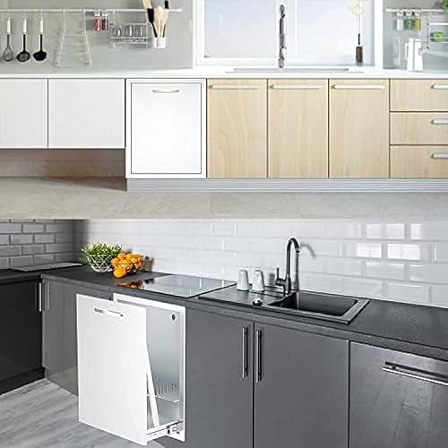 Miniatura 6 de Cajón de basura extraíble con bandeja extraíble integrada de acero inoxidable para almacenamiento de basura (10 galones) (no incluido) para cocina