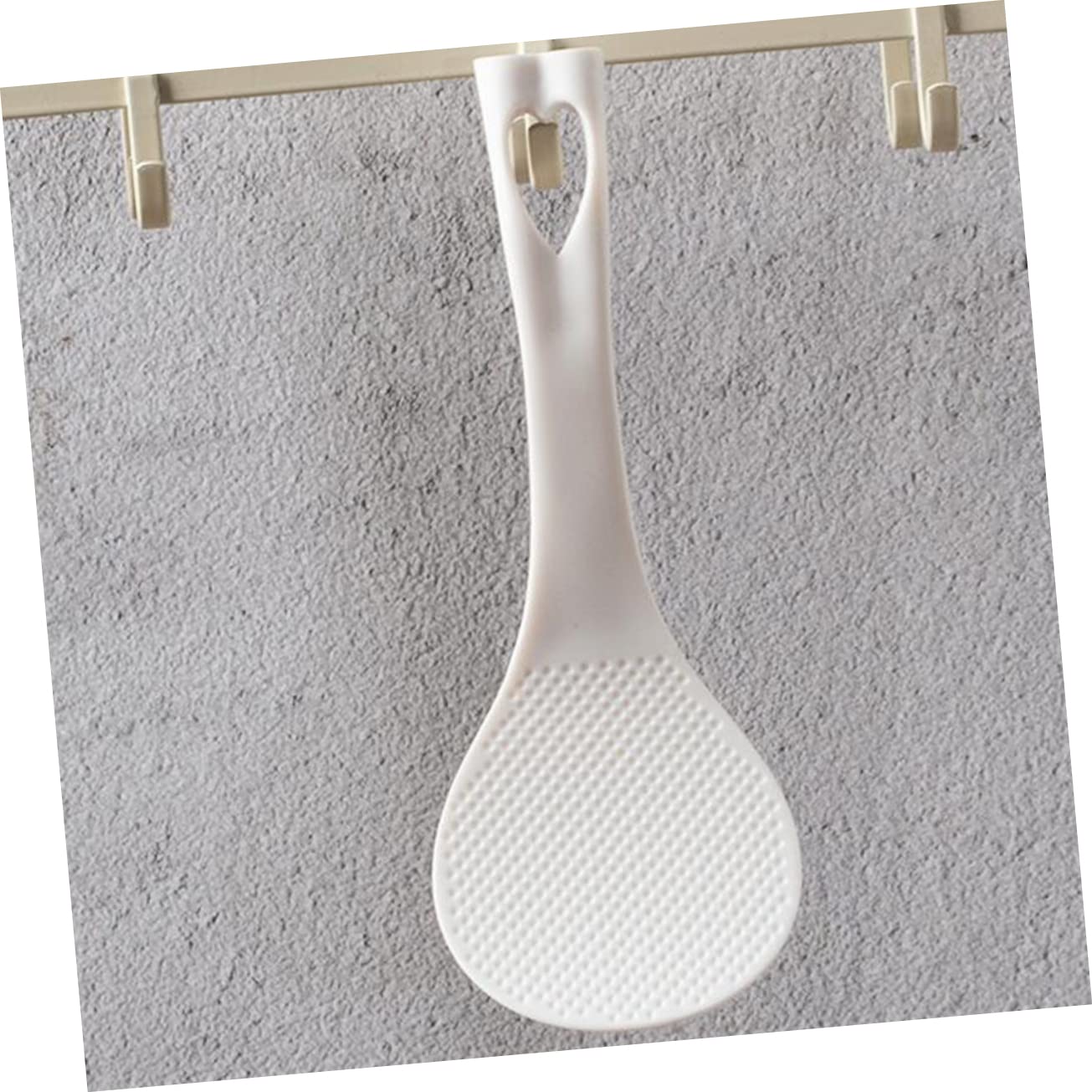 Cabilock 6pcs Heart Shaped Non Stick Rice Spoons Ergonomic Restaurant Hotel Meal Utensils Compact Design for Effortless Serving and Scooping Kitchen Essential