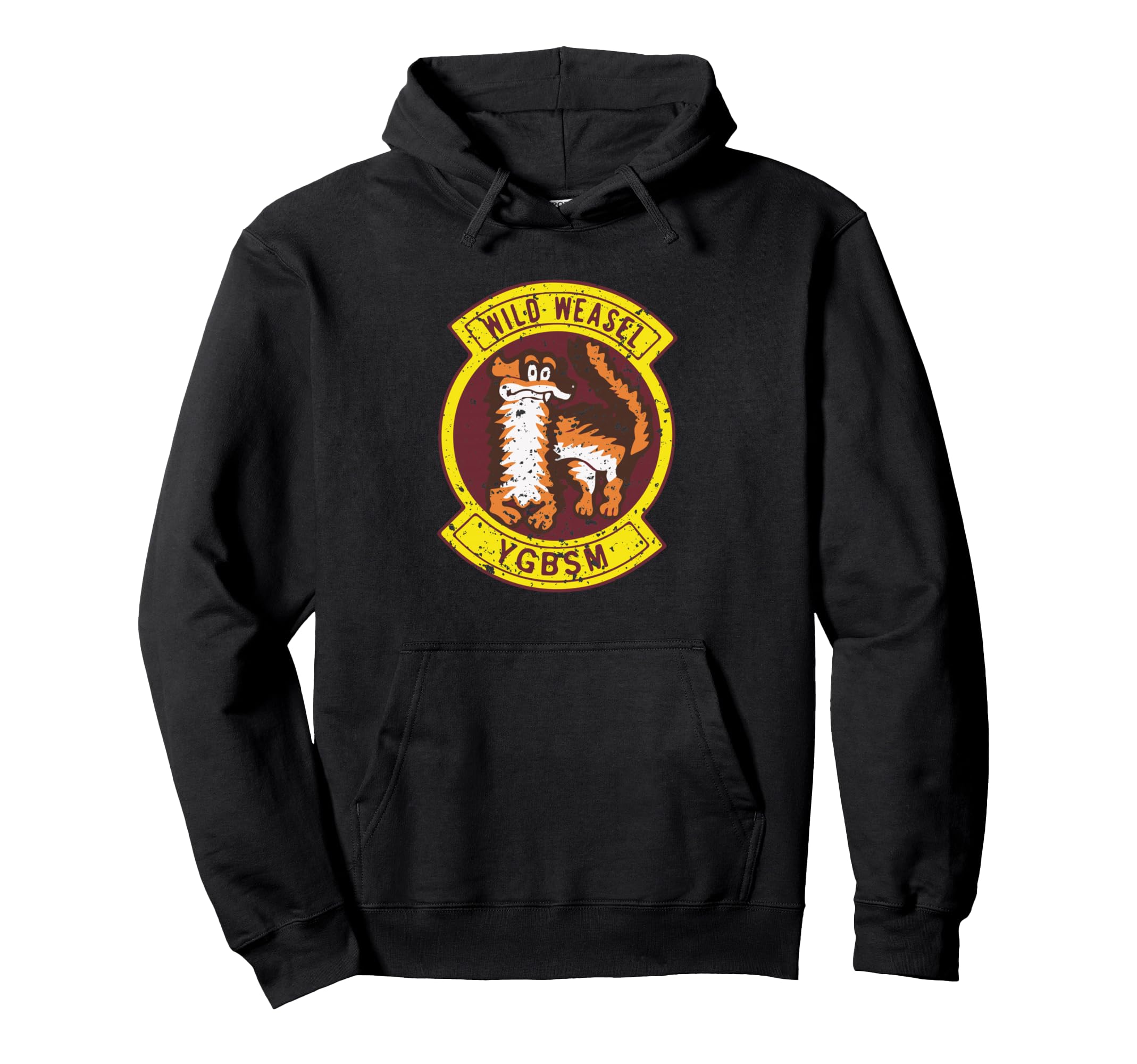 Vintage Wild Weasel YGBSM Vintage Insignia Veterans Day Pullover Hoodie