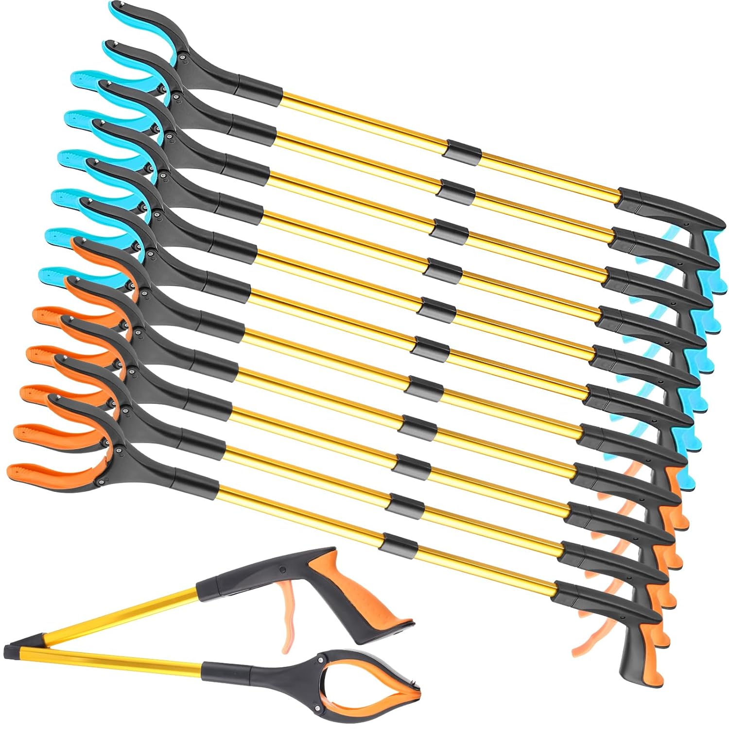 Tanlade 12 Pcs Grabber Reacher Tool Bulk 32 Inch, Extra Long Foldable