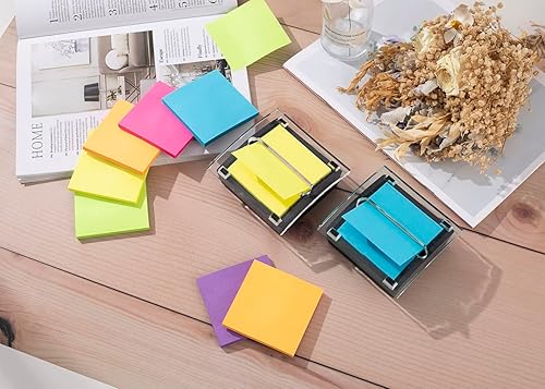 Miniatura 4 de Paquete de 12 notas adhesivas emergentes de 3 x 3 pulgadas, bloc de notas superadhesivas de colores brillantes, 6 colores, adhesivo fuerte