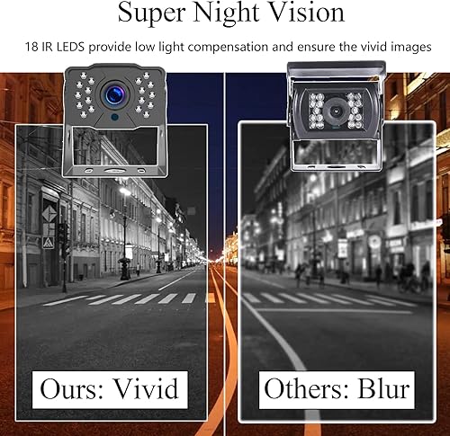 Miniatura 4 de DOUXURY - Sistema de cámara de respaldo para autocaravana, monitor LED HD 1080P de 7 pulgadas y cámara de respaldo de metal impermeable IP69 para