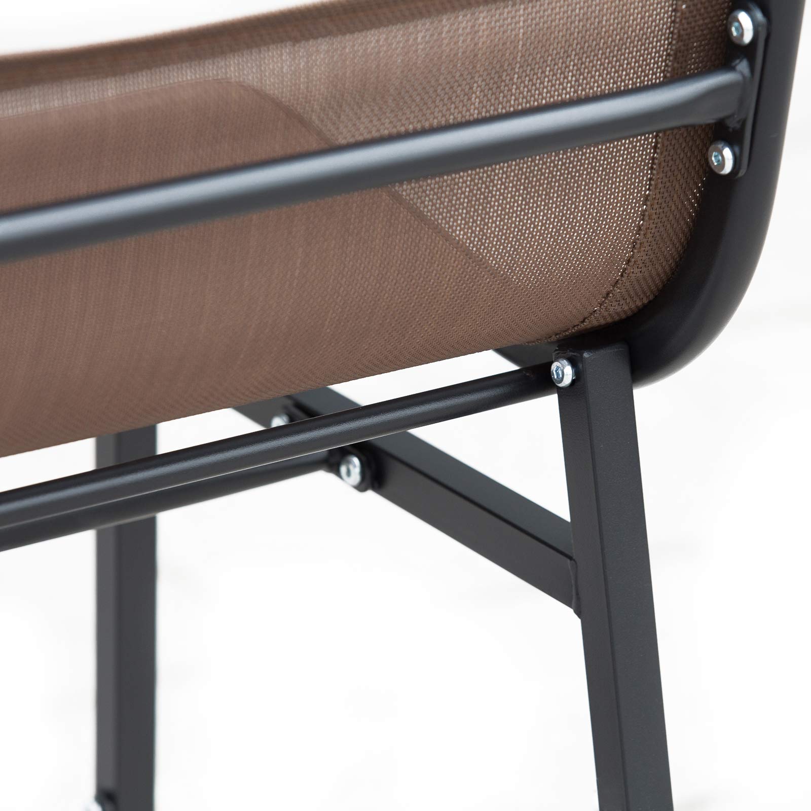 Outsunny Set da Bar/Ristorante 3 Pezzi: 2 Sgabelli (40.5x50x82cm) 1 Tavolo Vetro Temperato (Φ60x102cm), Nero e Marrone