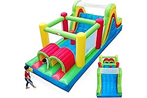 Inflatable Obstacle Course for Adults: Giant Bounce House with Slide