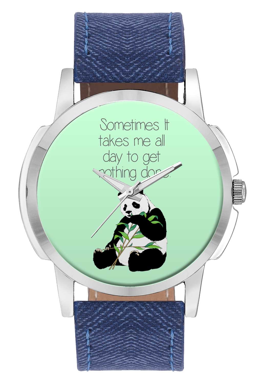 BIGOWL Wrist Watch for Men - Sometimes I Take All Day to get Nothing Done | Panda - Analog Mens and Boys Unique Quartz Leather Band Round Designer dial Watch (B074CNQJW4) Amazon Price History, Amazon Price Tracker