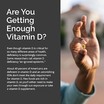 BRAINMD Dr Amen Vitamin D3 5000, 100 Softgels - High Potency Cholecalciferol - Gluten Free - 100 Servings