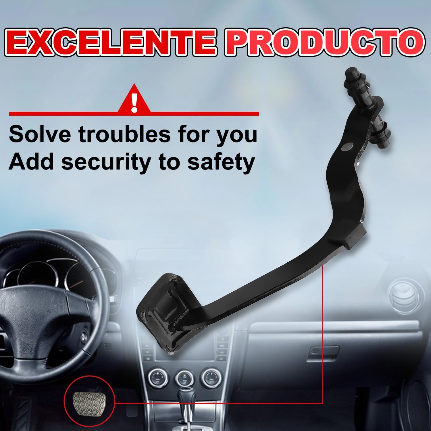 Clutch Pedal Assembly Fit for Chevrolet C/K Pickup 1996-1998 | Fit for Suburban Base 1996-1999 | Fit for Tahoe 2DR / 4DR Base 1996-1998 | Fit for GMC C/K Pickup 1996-2002, OE Number:15000456