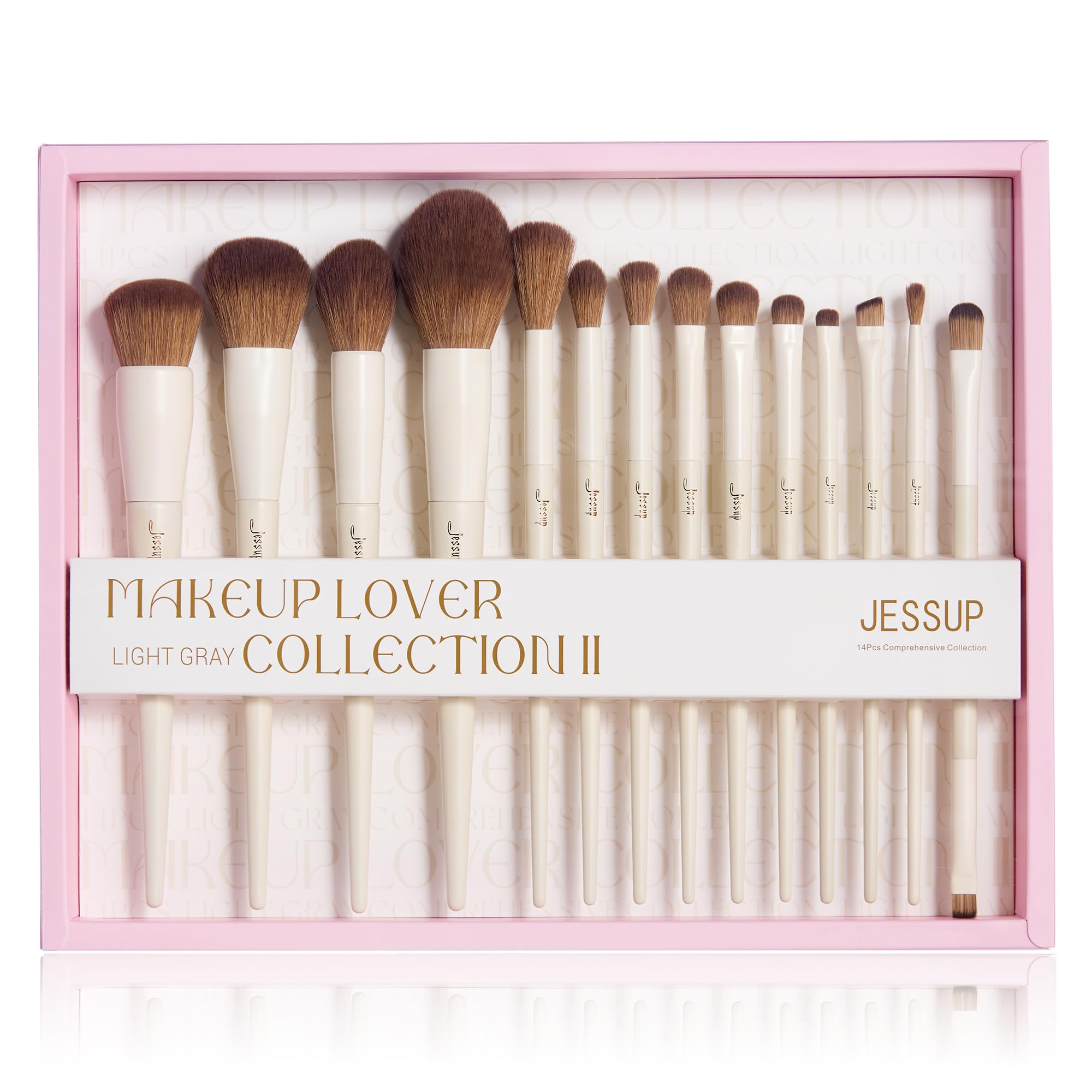 Makeup Brushes Make Up Brushes 14pcs Synthetic Brushes Contouring Concealer Foundation Eyeshadow Blending Powder Blush Gift Box T329-G