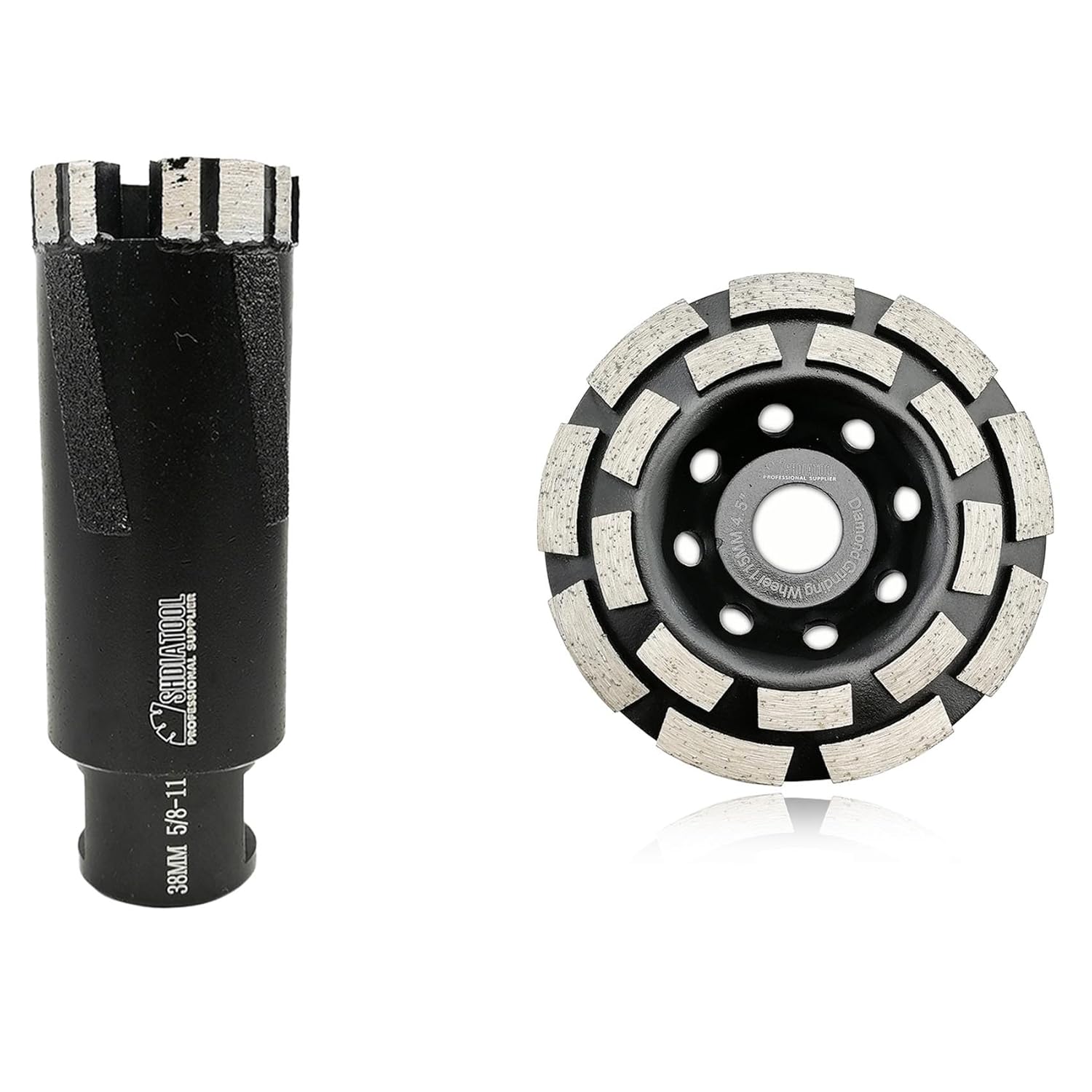 SHDIATOOL Diamond Core Drill Bits 1-1/2 Inch for Hard Stone Concrete Marble Granite Brick Laser Welded Dry or Wet Hole Saws 38mm