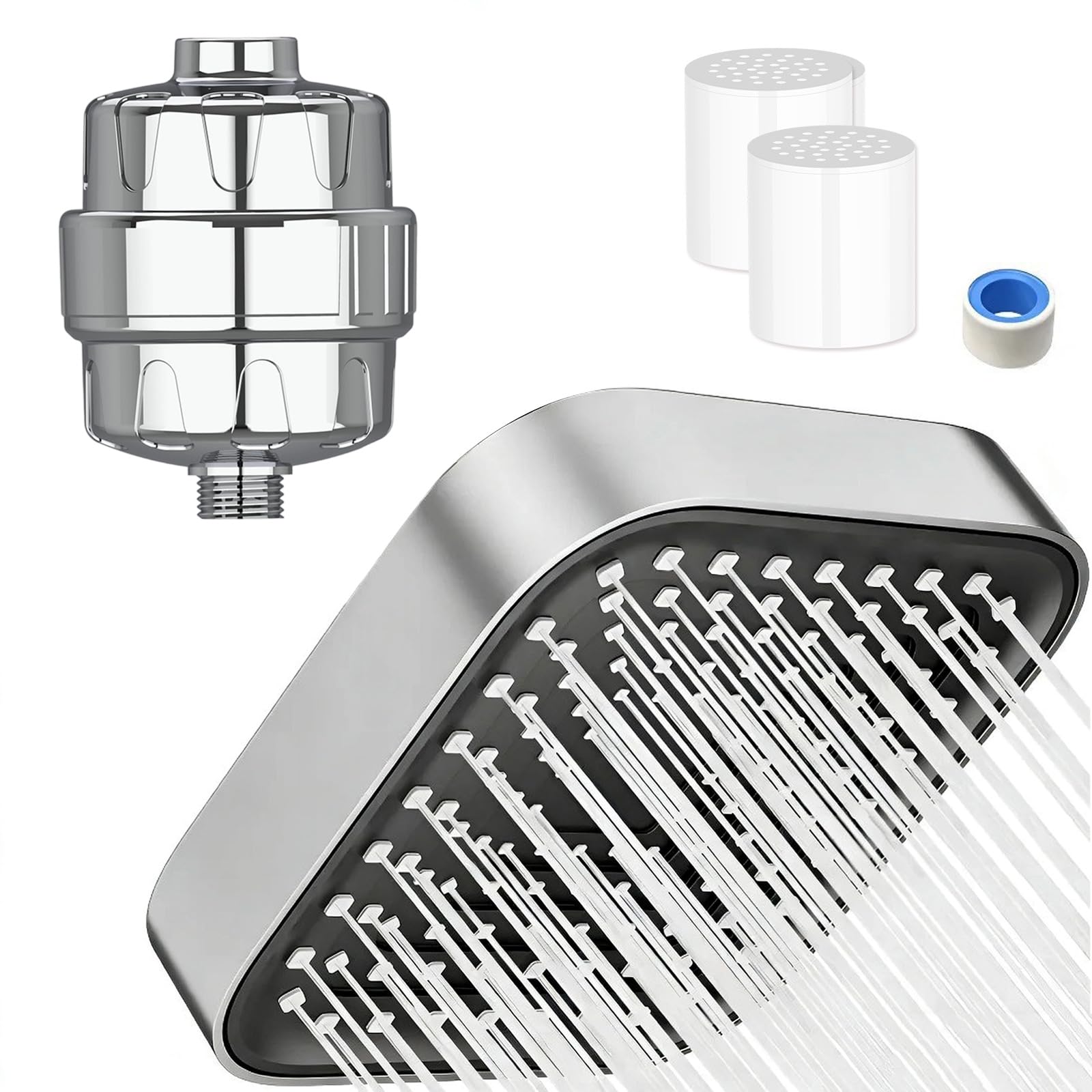 Filtre de douche pour eau pure - Purificateur pour peau et cheveux à installation facile