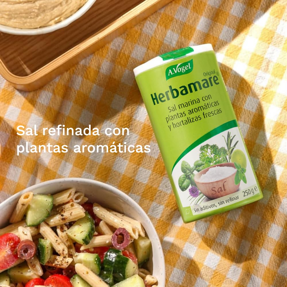 A.Vogel Herbamare | Sal Marina No Refinada | Sal de Hierbas, Hortalizas Frescas y Alga Marina Kelp | Condimento Natural Bio | Realza sabores de ensaladas y sopas | Ideal para cocinar | 250 gramos — view 5