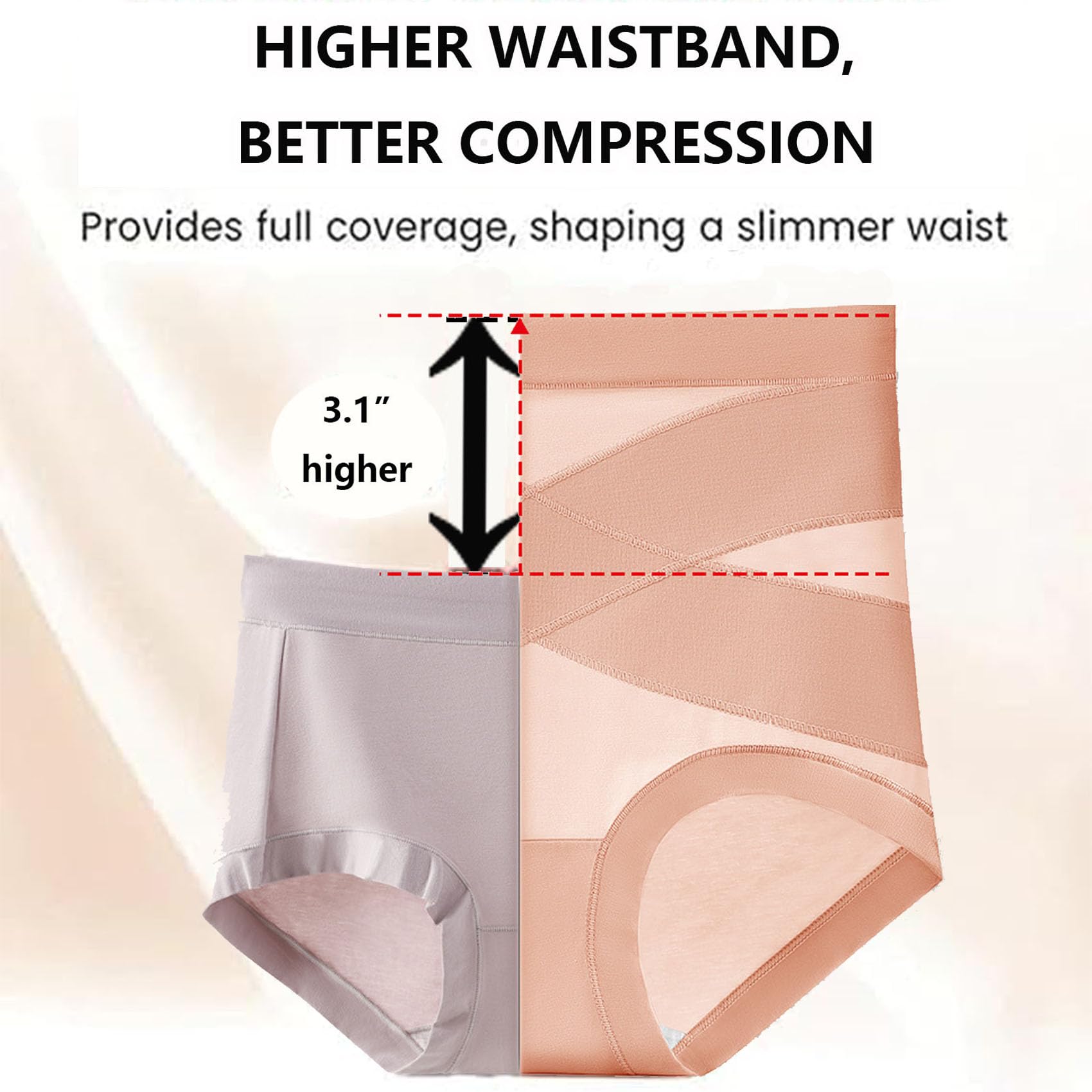 VZXATYOP Ropa Interior Moldeadora A Prueba De Fugas For Mujeres Soporte Adelgazante con Comodidad Invisible Bragas Absorbentes Sin Costuras For Incontinencia Leve