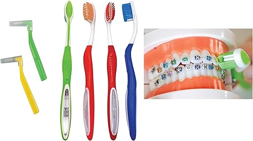 Miniatura 1 de Braces - Cepillo de dientes ortodóntico de cerdas suaves para limpieza de ortodoncia | Cepillos de dientes portátiles en forma de U para aparatos