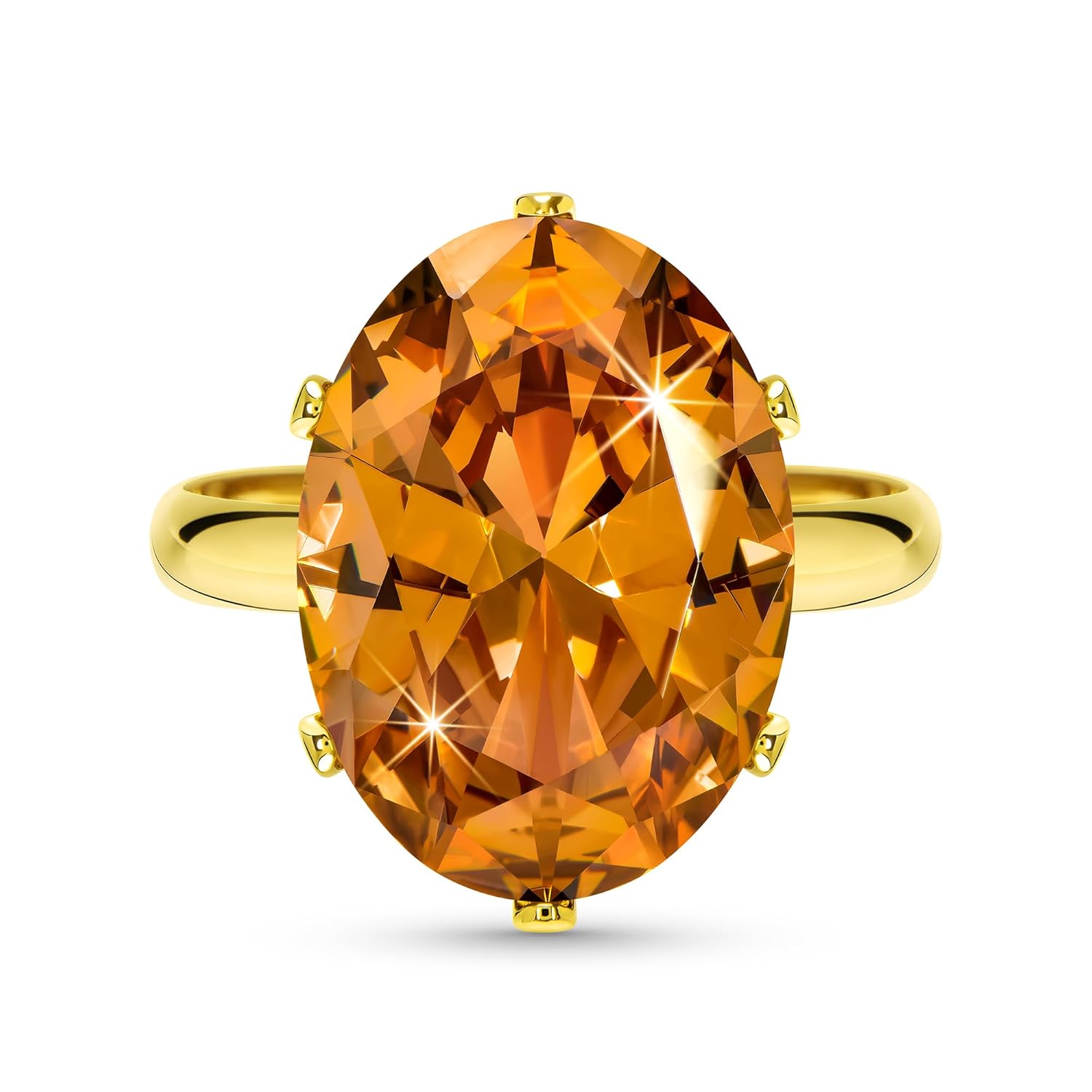 Linawe Anéis femininos de moissanita de imitação de diamante de zircônia cúbica, ouro 14K, ouro rosa/prata, anel grosso ajustável, bijuteria de strass para casamento e noivado