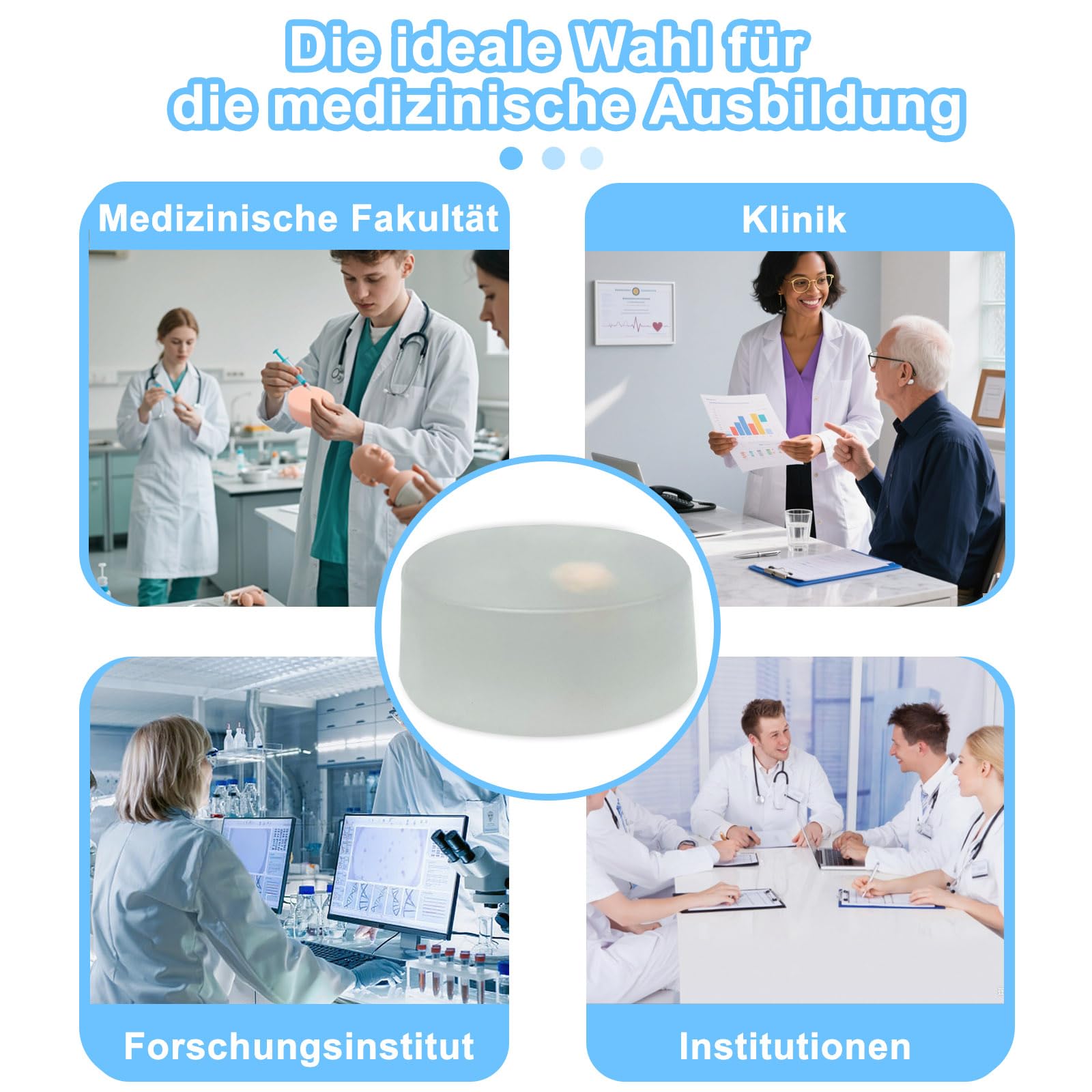 Ultraschall-Tumorbiopsie-Trainingsmodell – Massenpunktions-Simulationsmodell und Tumorbiopsie-Phantom für medizinische Praxis und Ausbildung. (transparente)