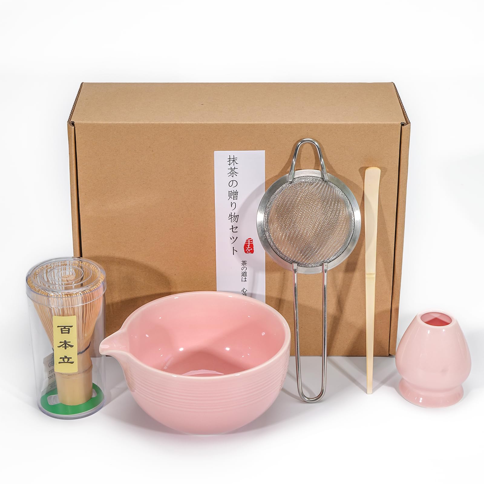 Sponsored Ad – 5Pcs Matcha Set, Japanese Tea Set Includes Matcha Bowl with Spout, Matcha Whisk Holder, Bamboo Matcha Whisk and Bamboo Scoop, Matcha Sifter