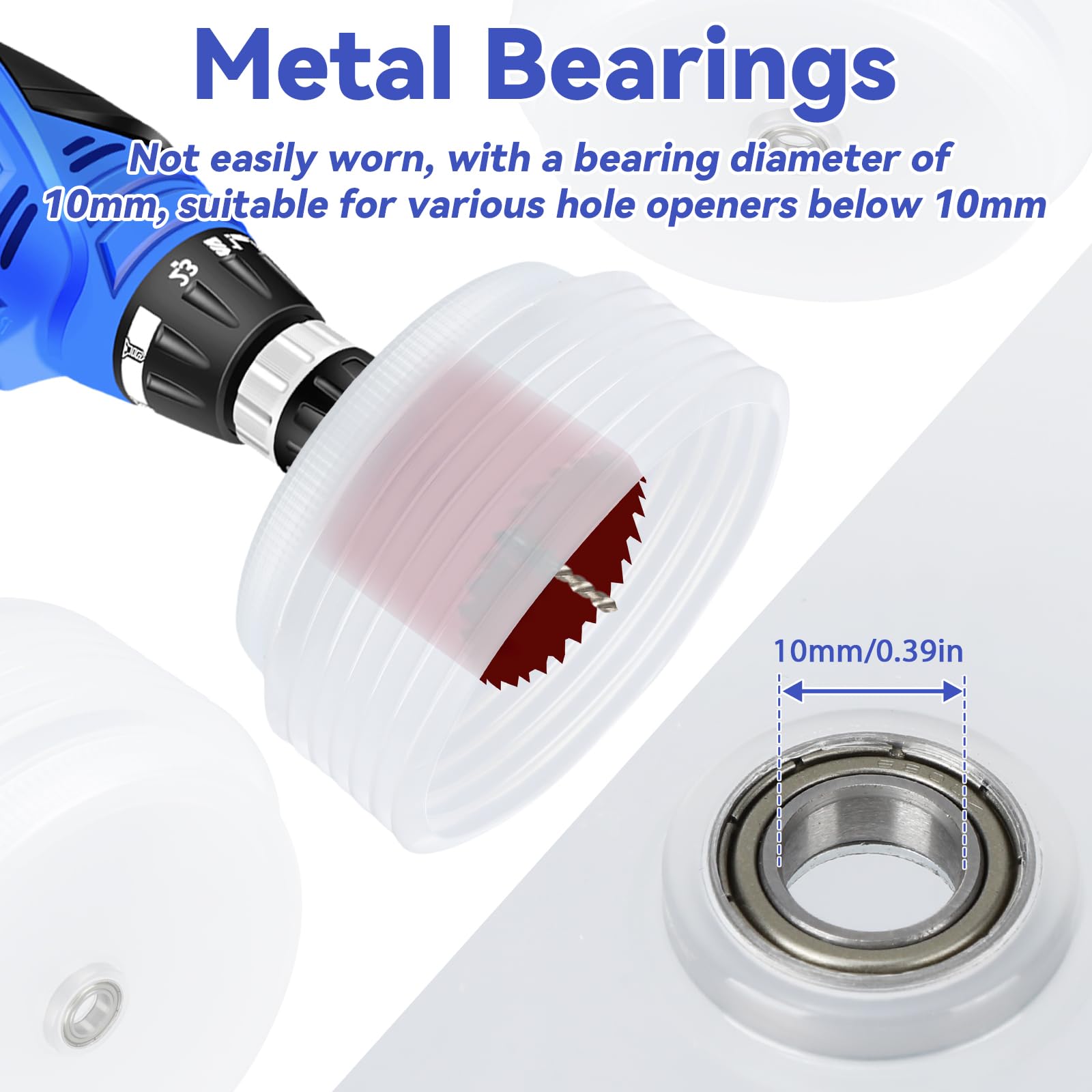2 Pcs Hole Saw Dust Collector, 135mm Elastic Drill Dust Collector, Drill Dust Catcher - Image 3